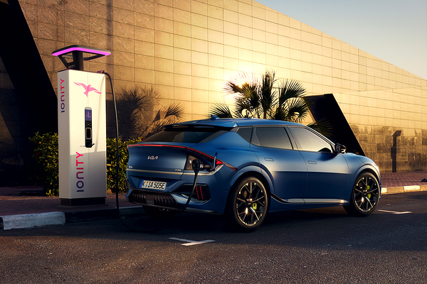 Kia EV6 GT charging view