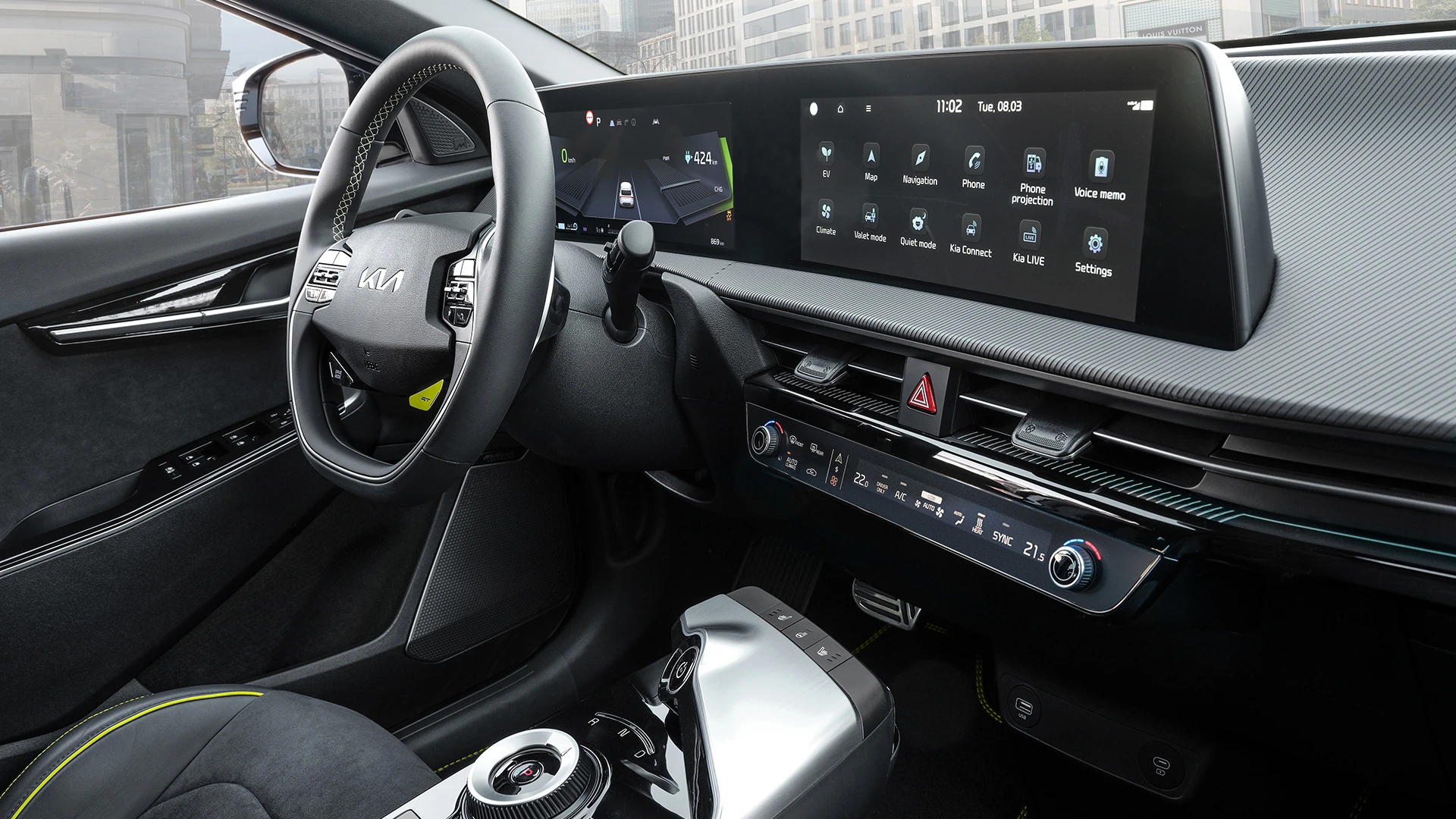 Kia EV6 GT screens view