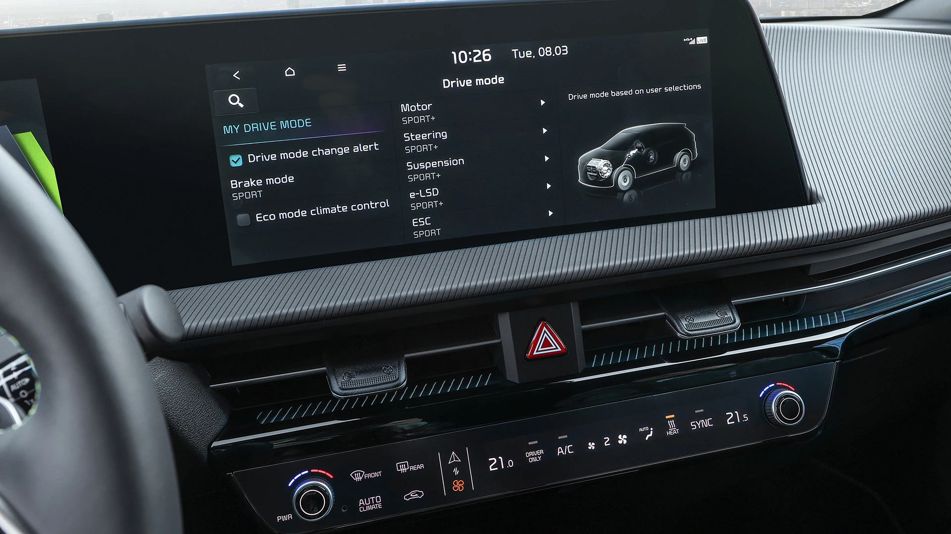 Kia EV6 GT screens view