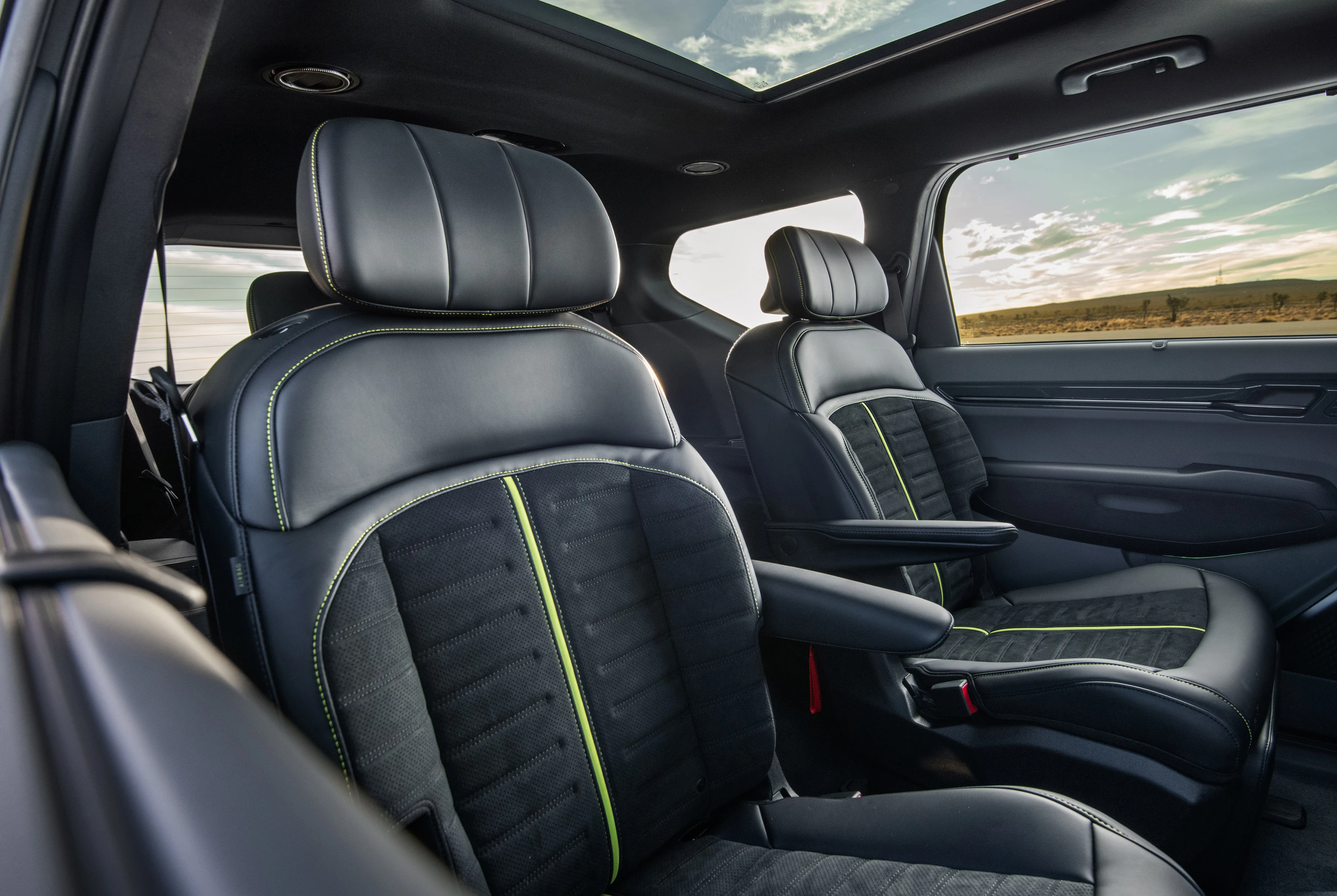 Kia EV9 GT secondrowseats view