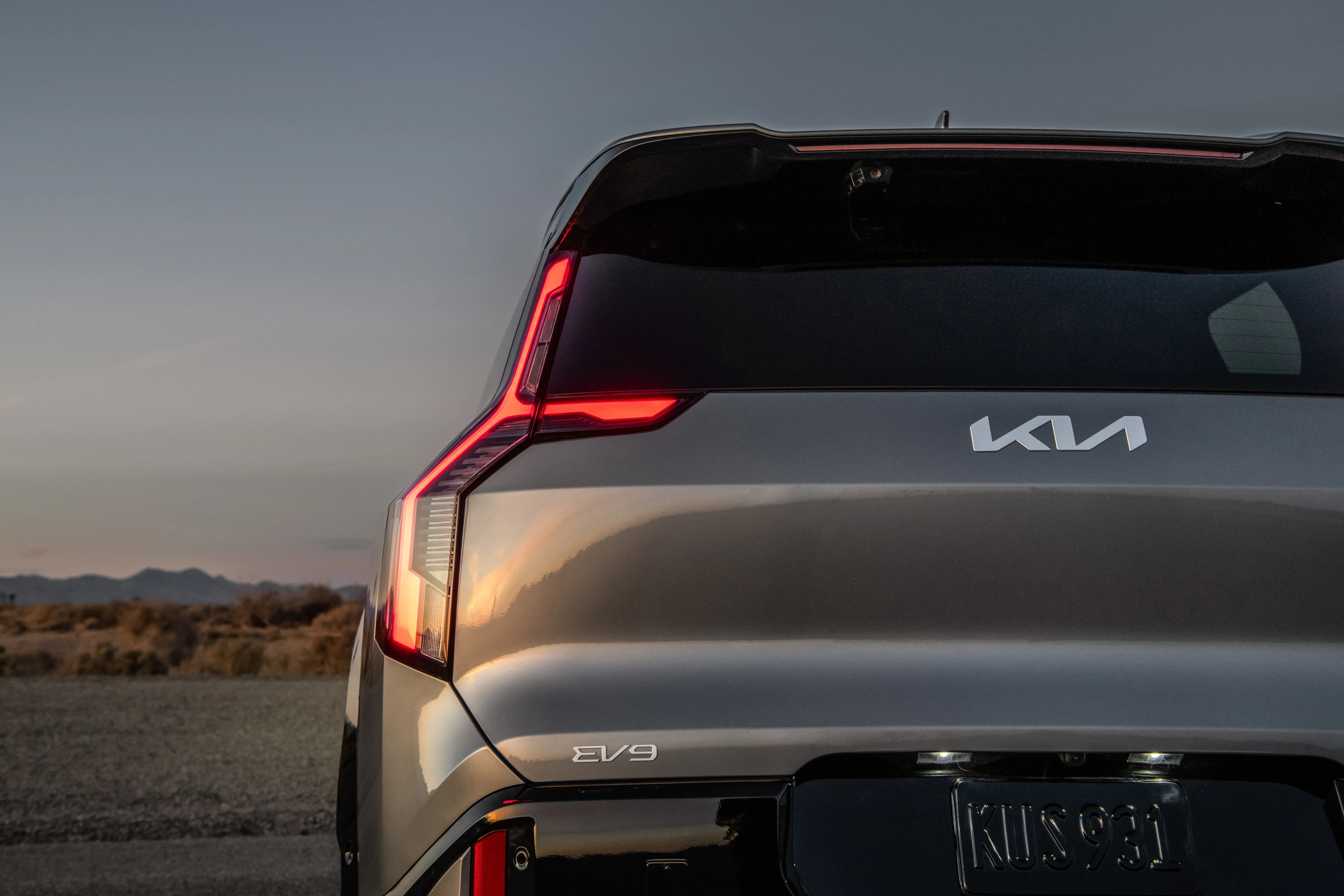 Kia EV9 GT rearlights view