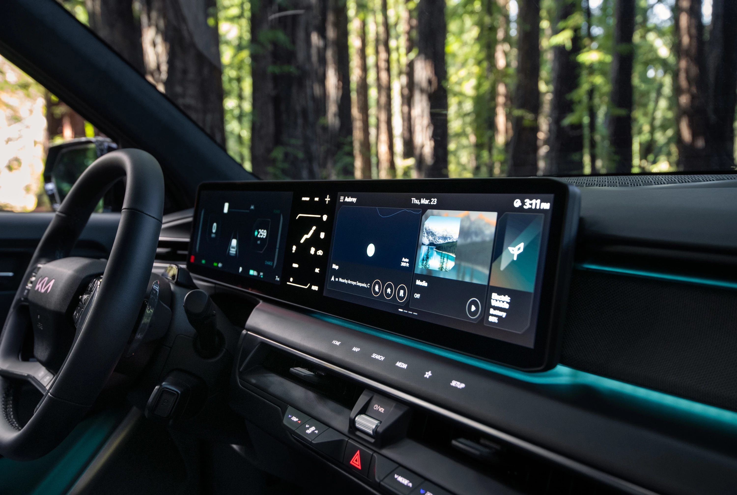 Kia EV9 RWD screens view
