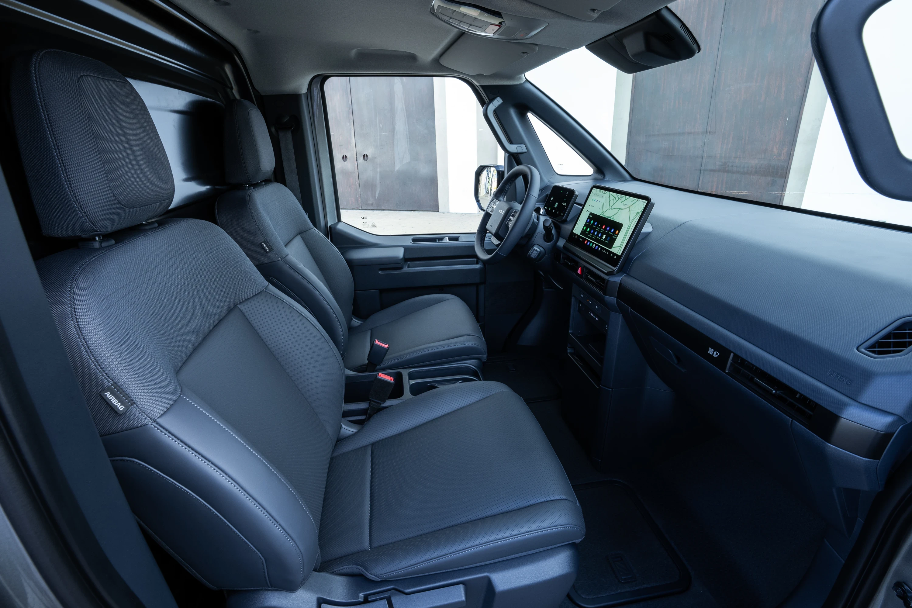 Kia PV5 Cargo Long Range frontseats view