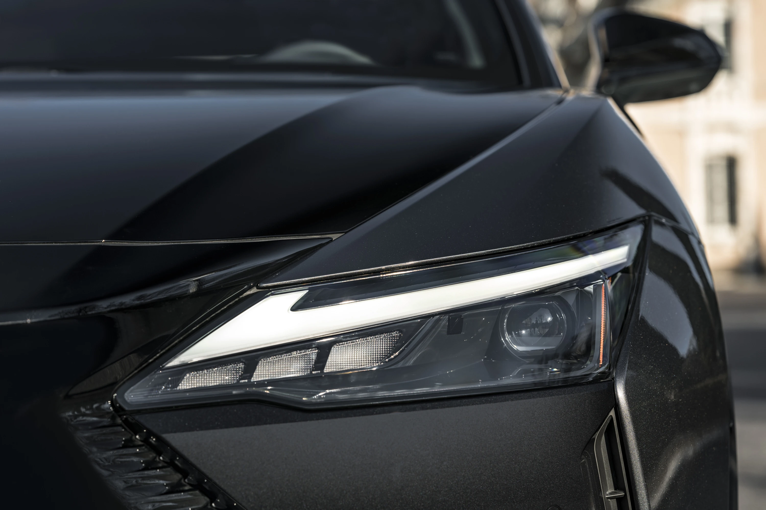 Lexus RZ 300e headlights view