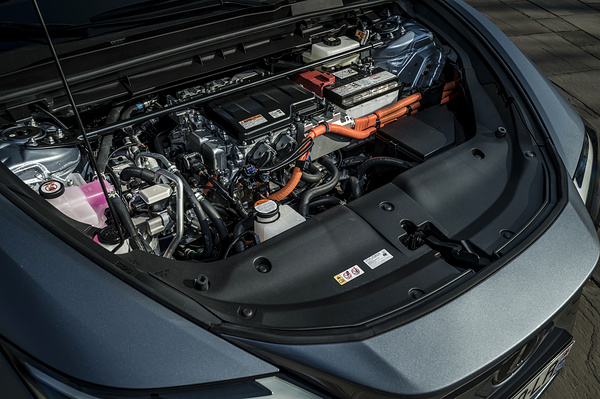 Lexus RZ 300e hood view