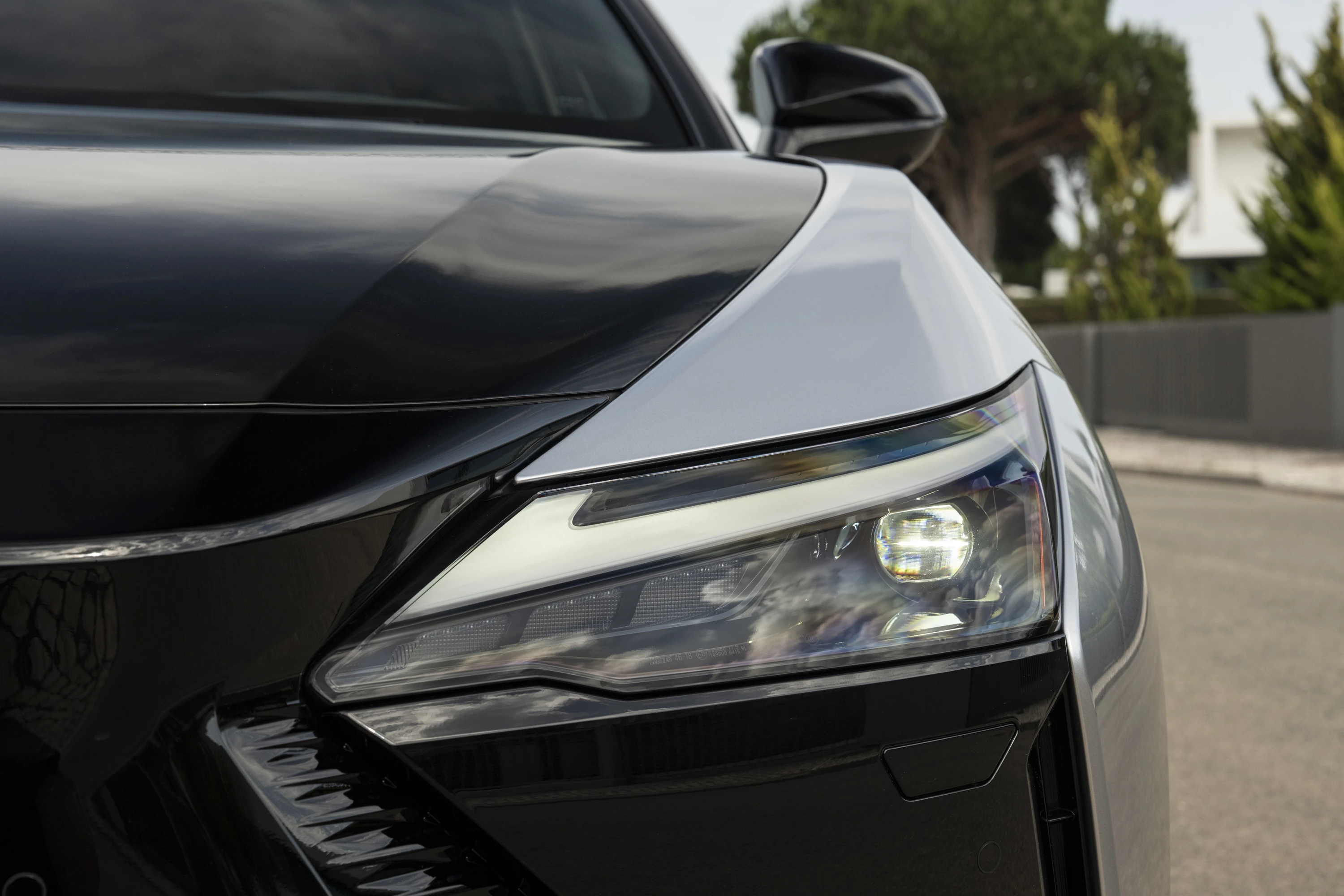 Lexus RZ 550e F Sport headlights view