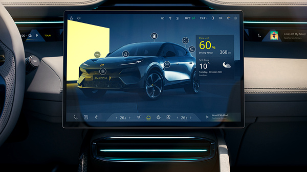 Lotus Eletre screens view