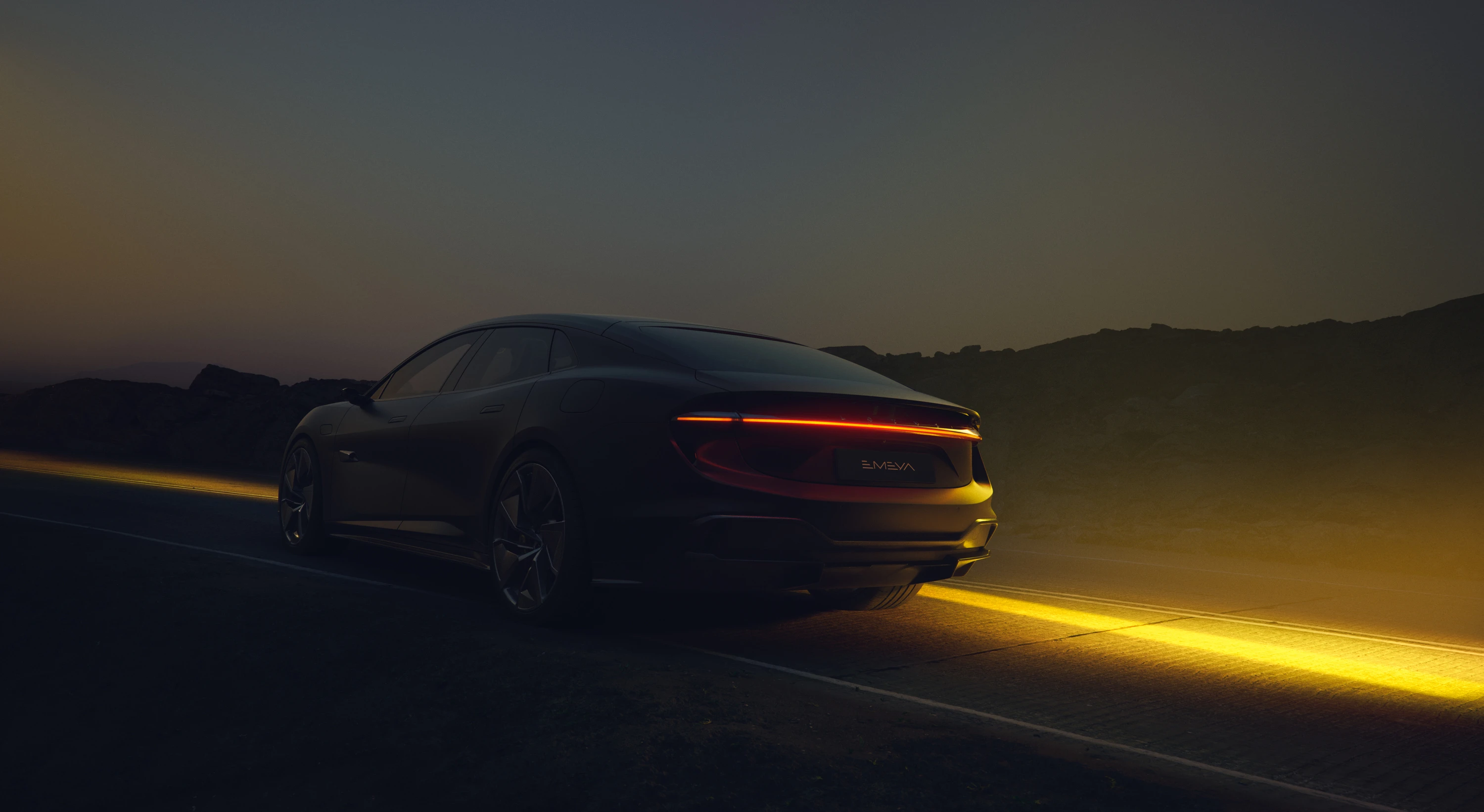 Lotus Emeya R rearlights view