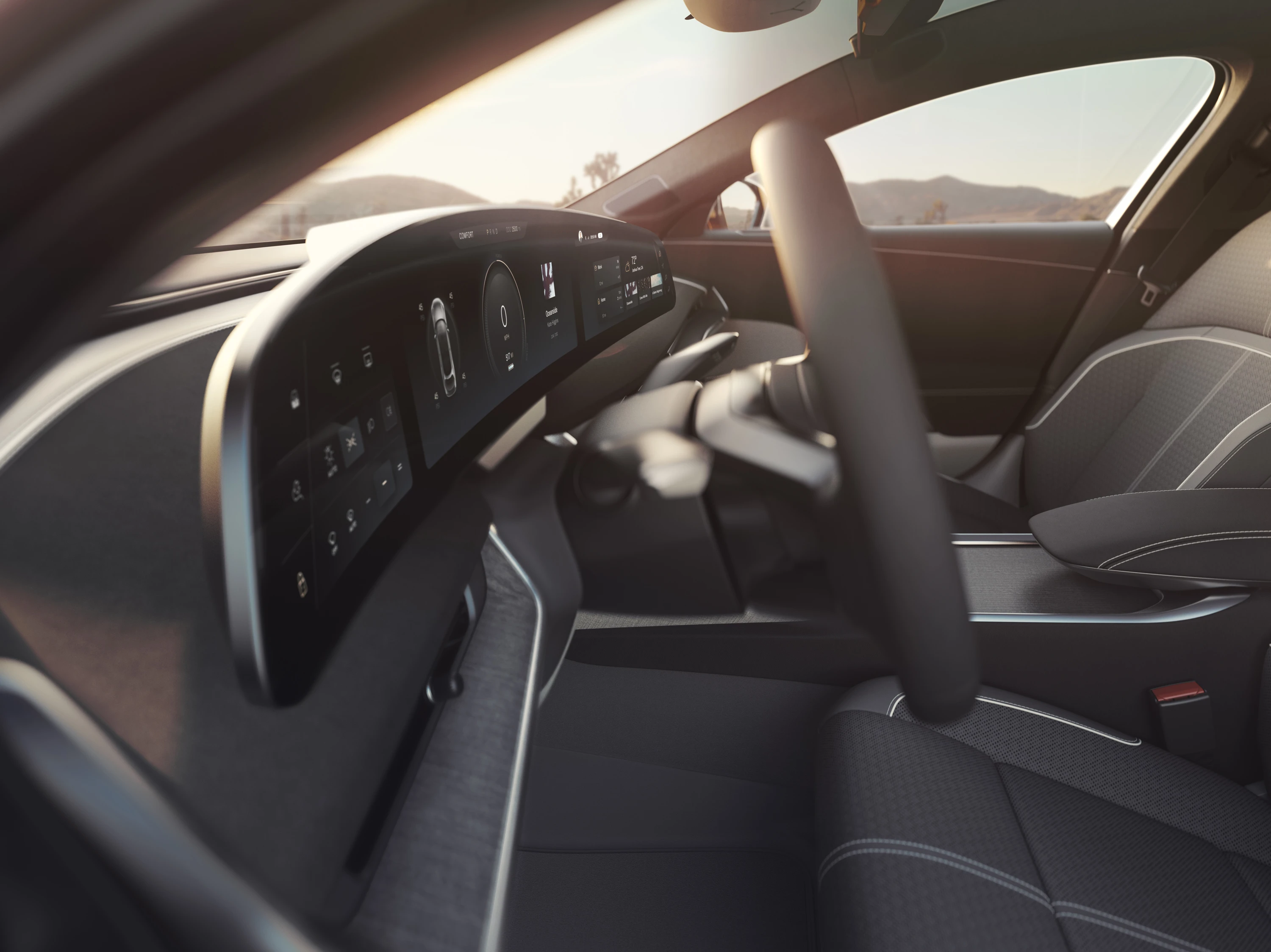Lucid Air Dream Edition Performance screens view