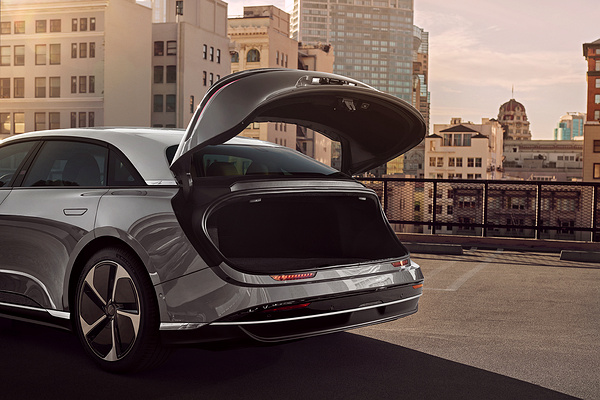 Lucid Air Dream Edition Range trunk view