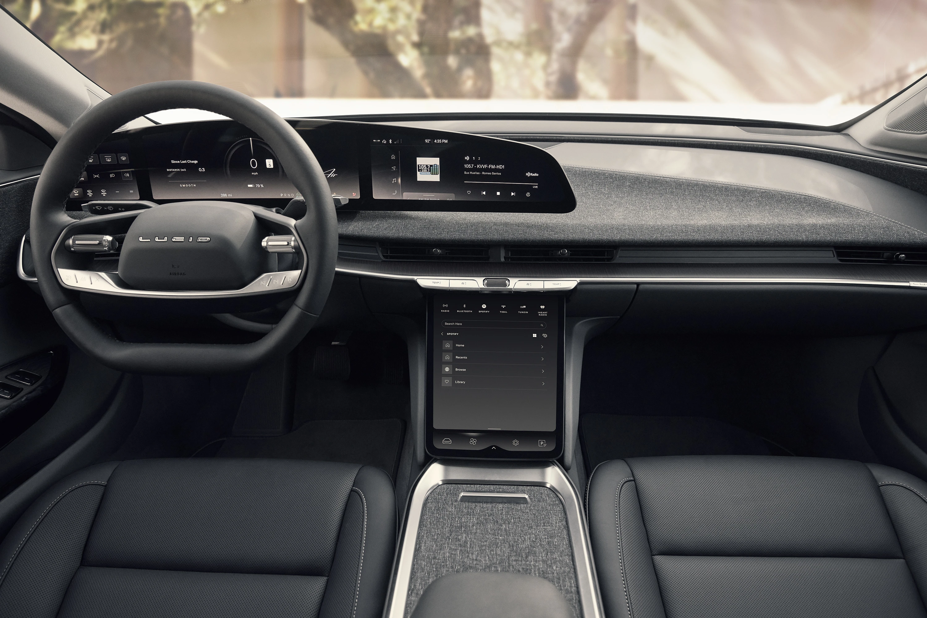 Lucid Air Pure screens view
