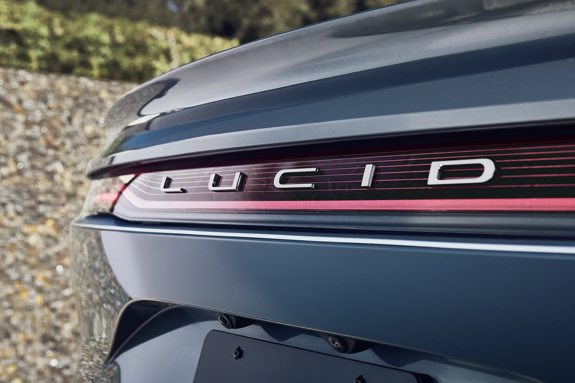 Lucid Air Pure rearlights view