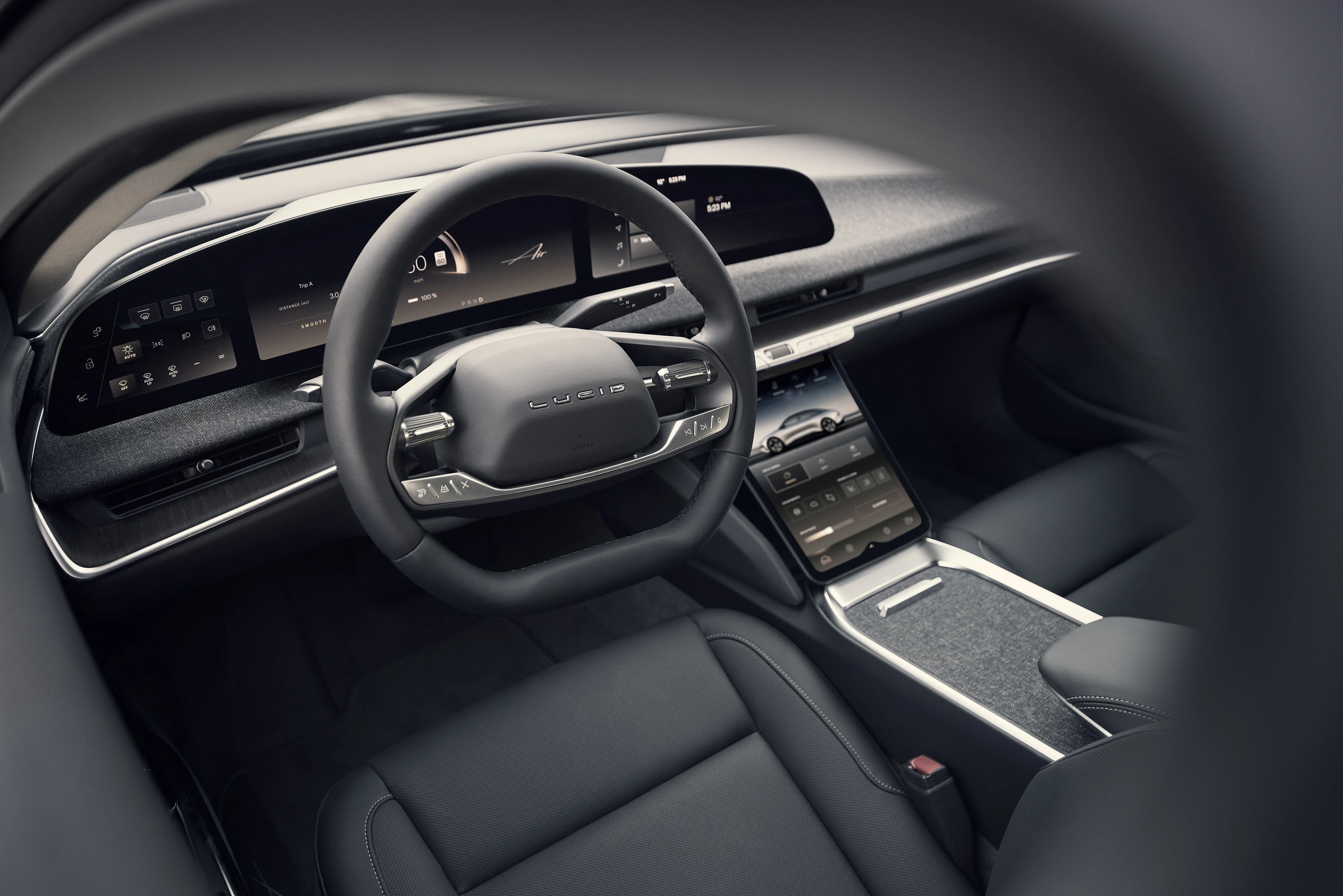 Lucid Air Pure screens view