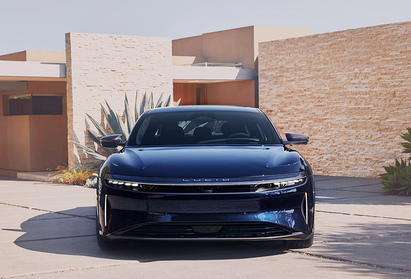 Lucid Air Sapphire headlights view