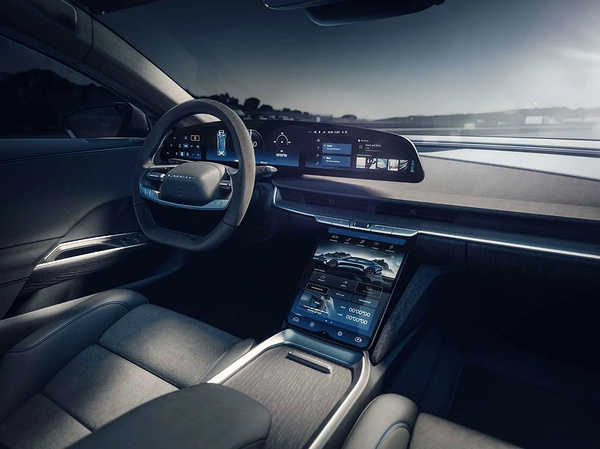 Lucid Air Sapphire screens view