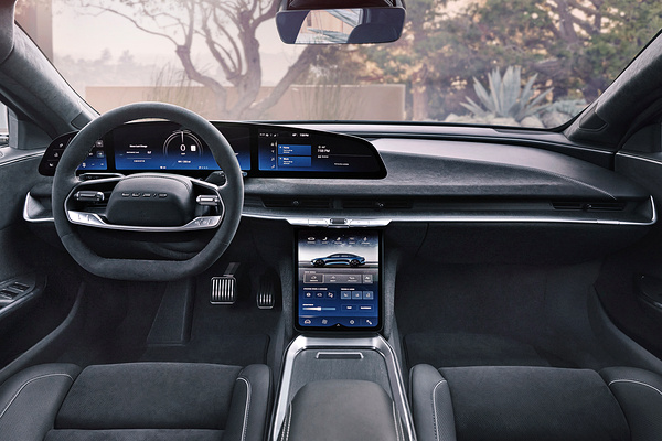 Lucid Air Sapphire screens view