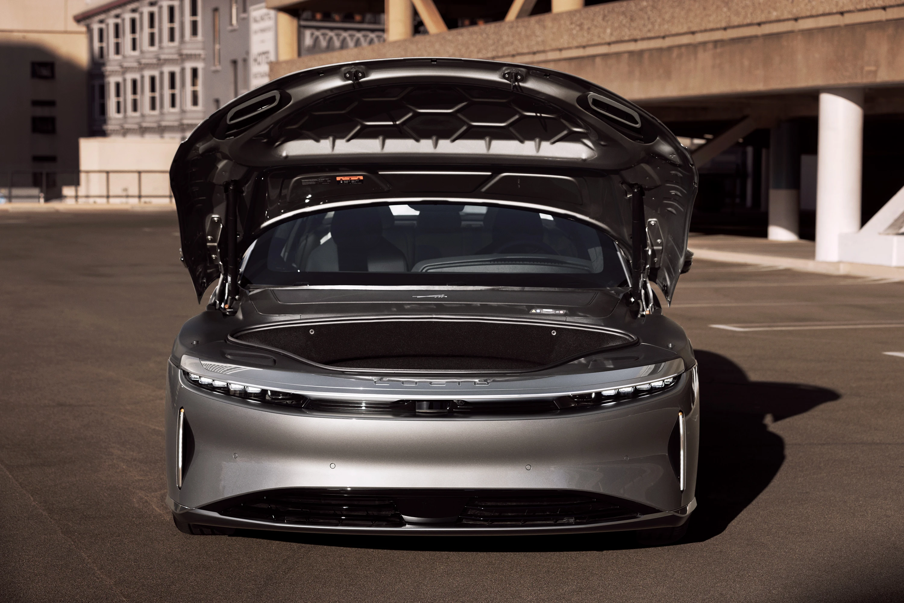 Lucid Air Touring frunk view