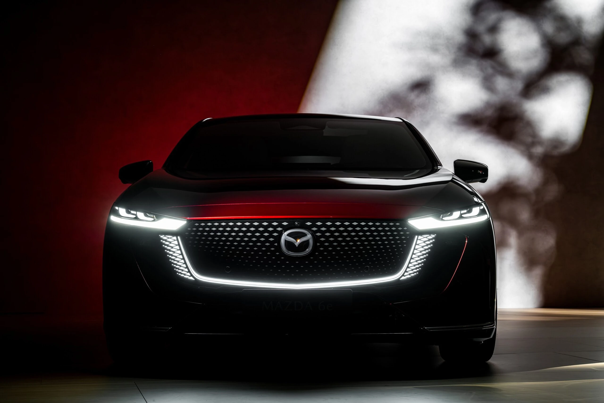 Mazda 6e long range headlights view