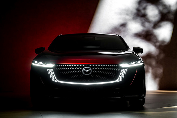 Mazda 6e long range headlights view