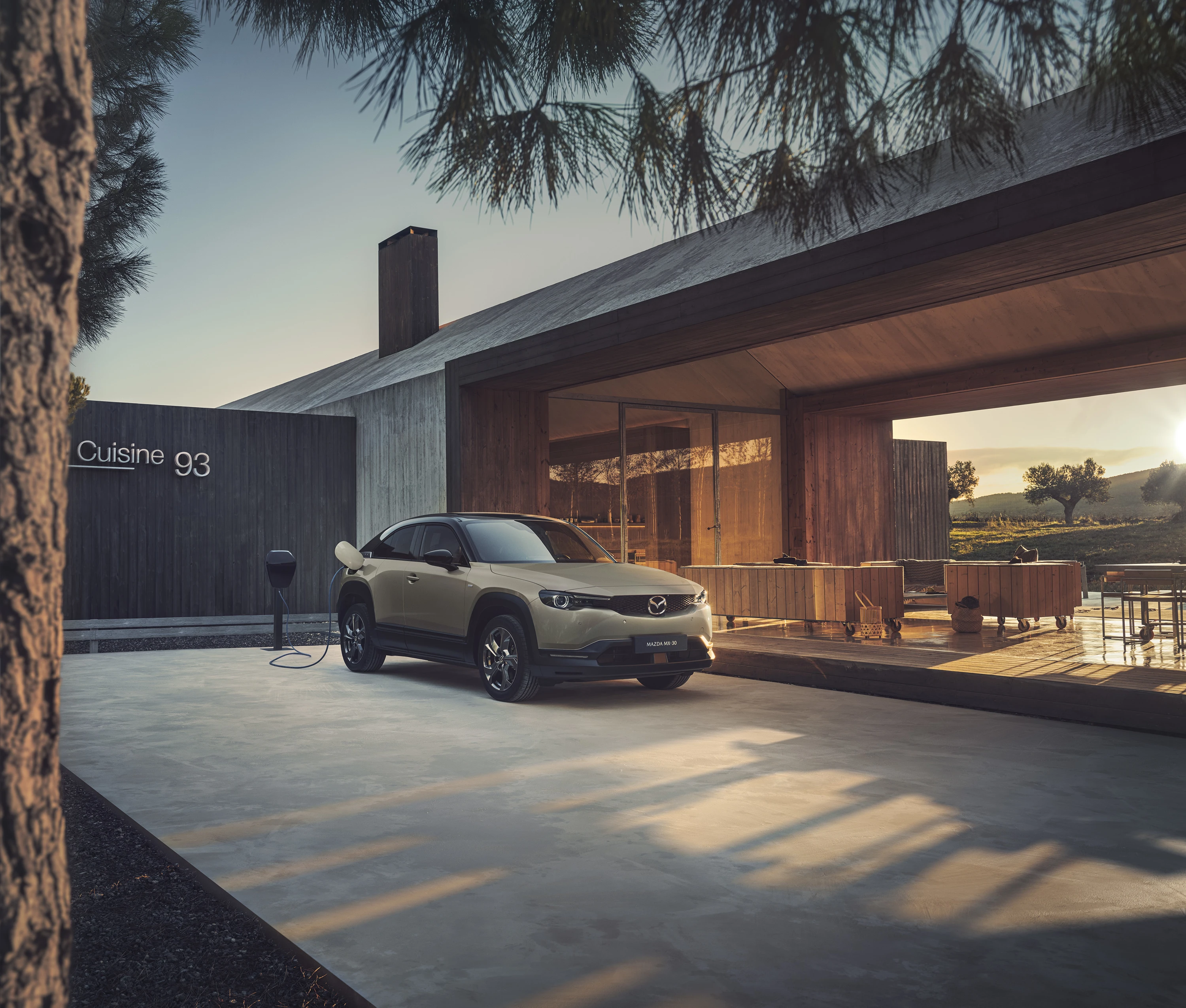 Mazda MX-30 e-Skyactiv EV charging view