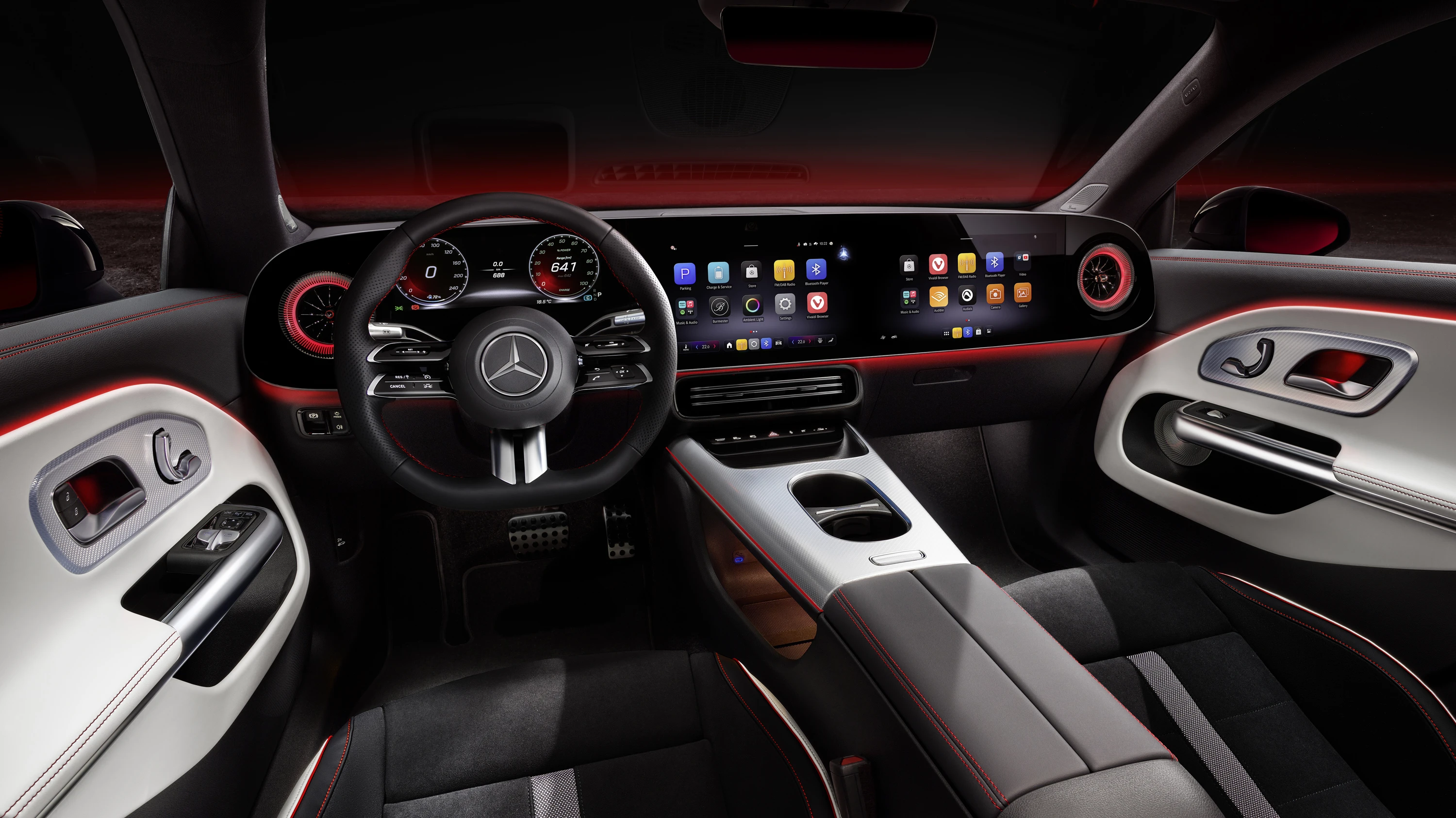 Mercedes CLA 250+ screens view
