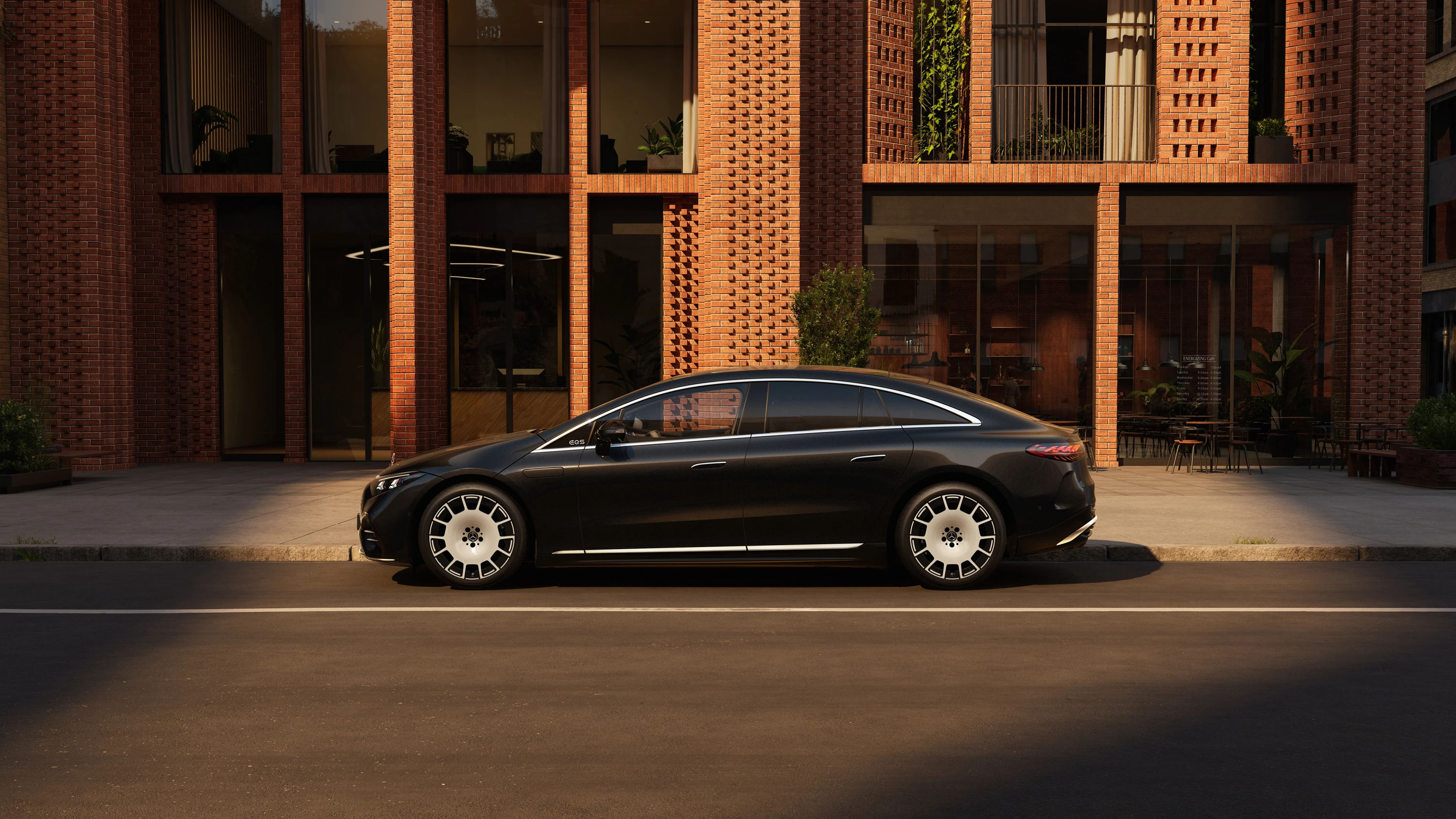 Mercedes EQS 450+ exterior view