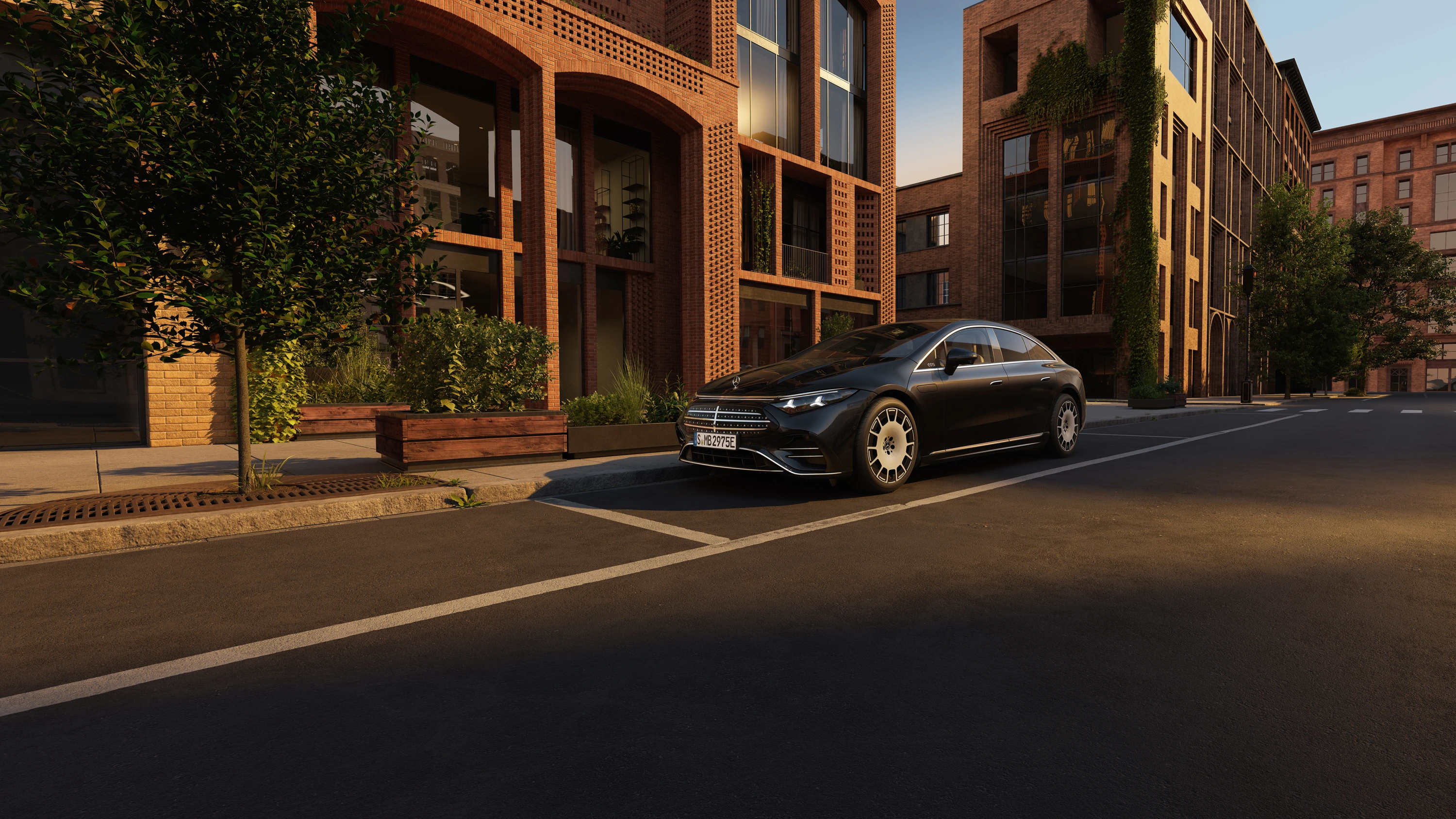 Mercedes EQS 450+ exterior view
