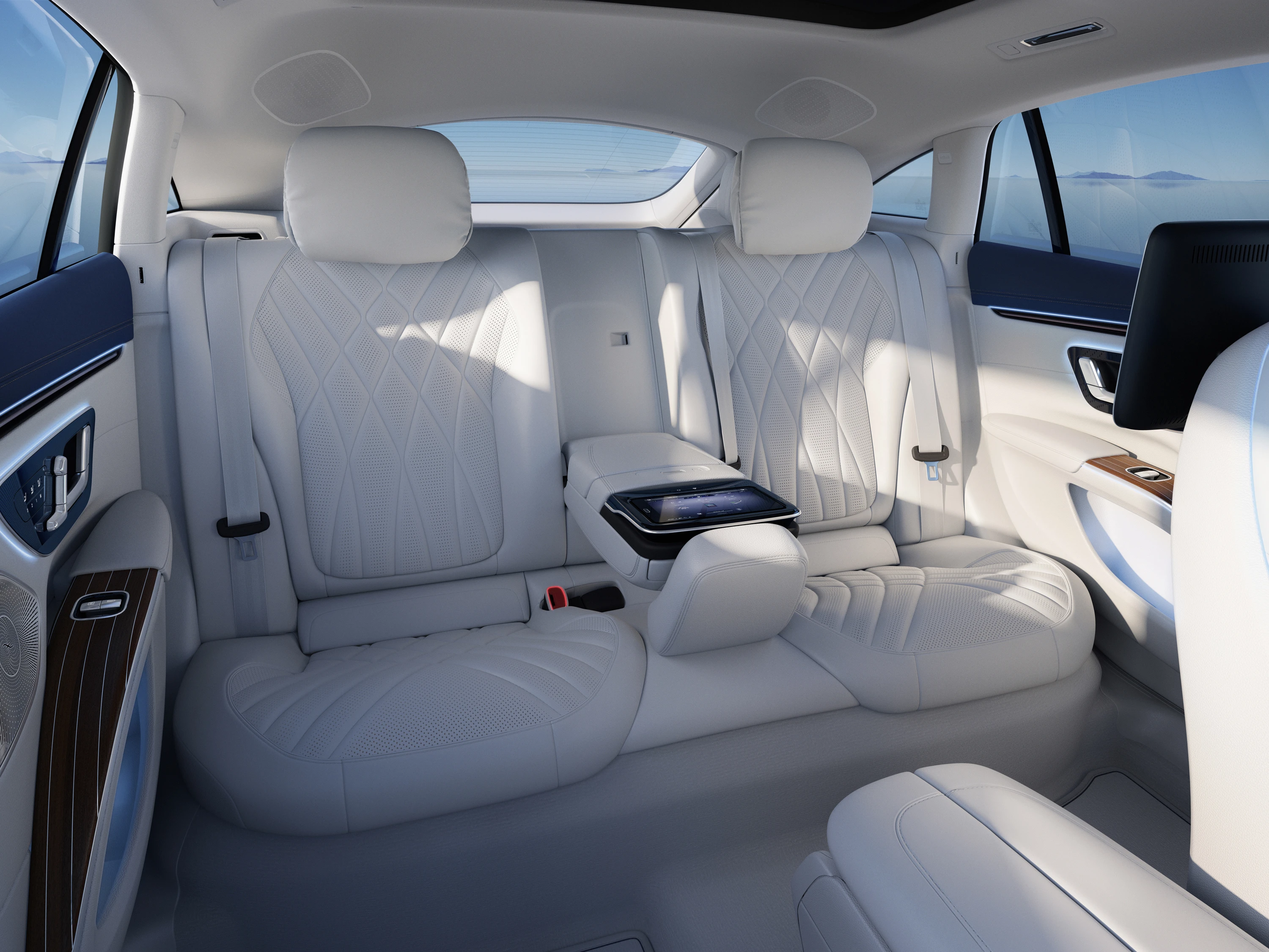 Mercedes-EQ EQS 450+ secondrowseats view
