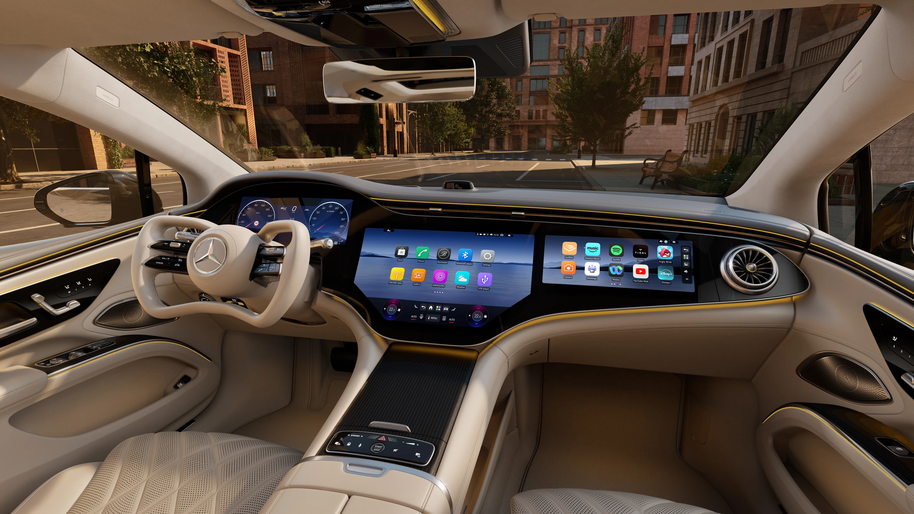 Mercedes EQS 500 4MATIC interior view