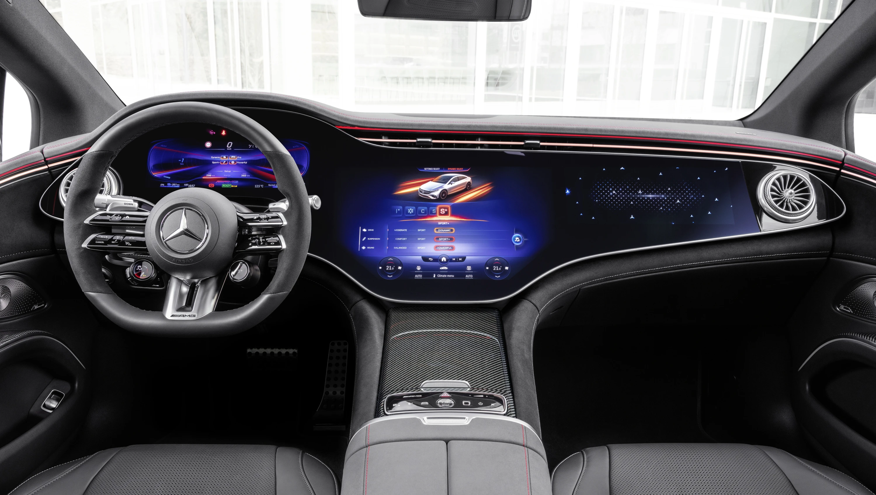 Mercedes-AMG EQS 53 4MATIC+ screens view