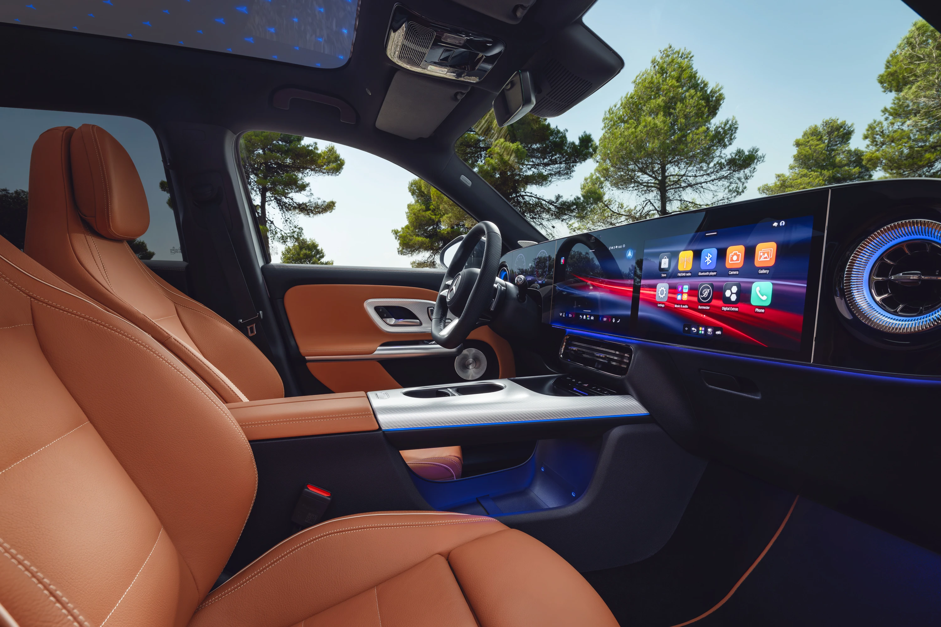 Mercedes GLB 250+ frontseats view