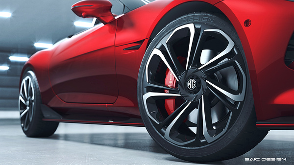 MG Cyberster AWD Long Range wheels view