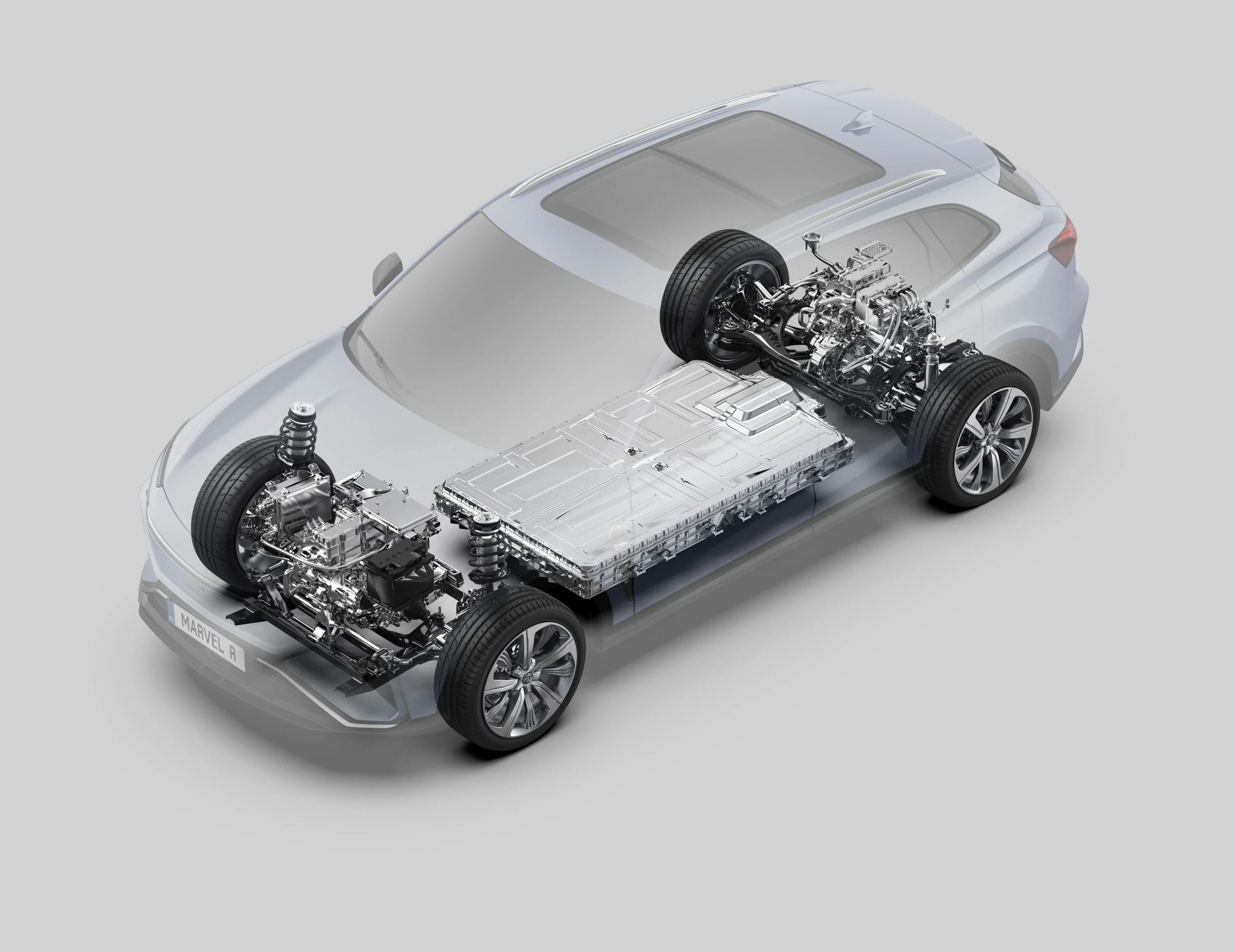 MG Marvel R Electric Performance drivetrain view