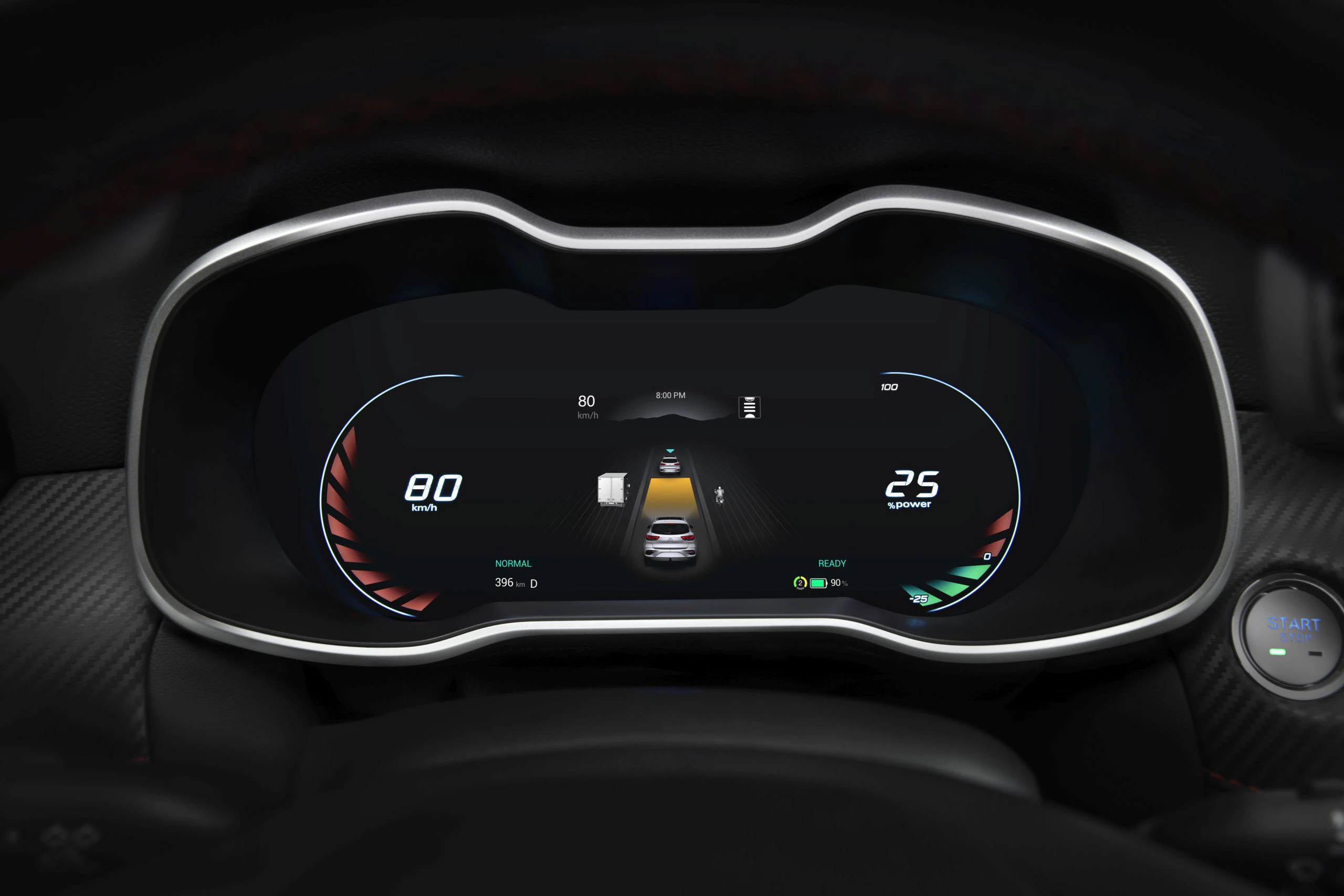 MG ZS EV Standard Range screens view