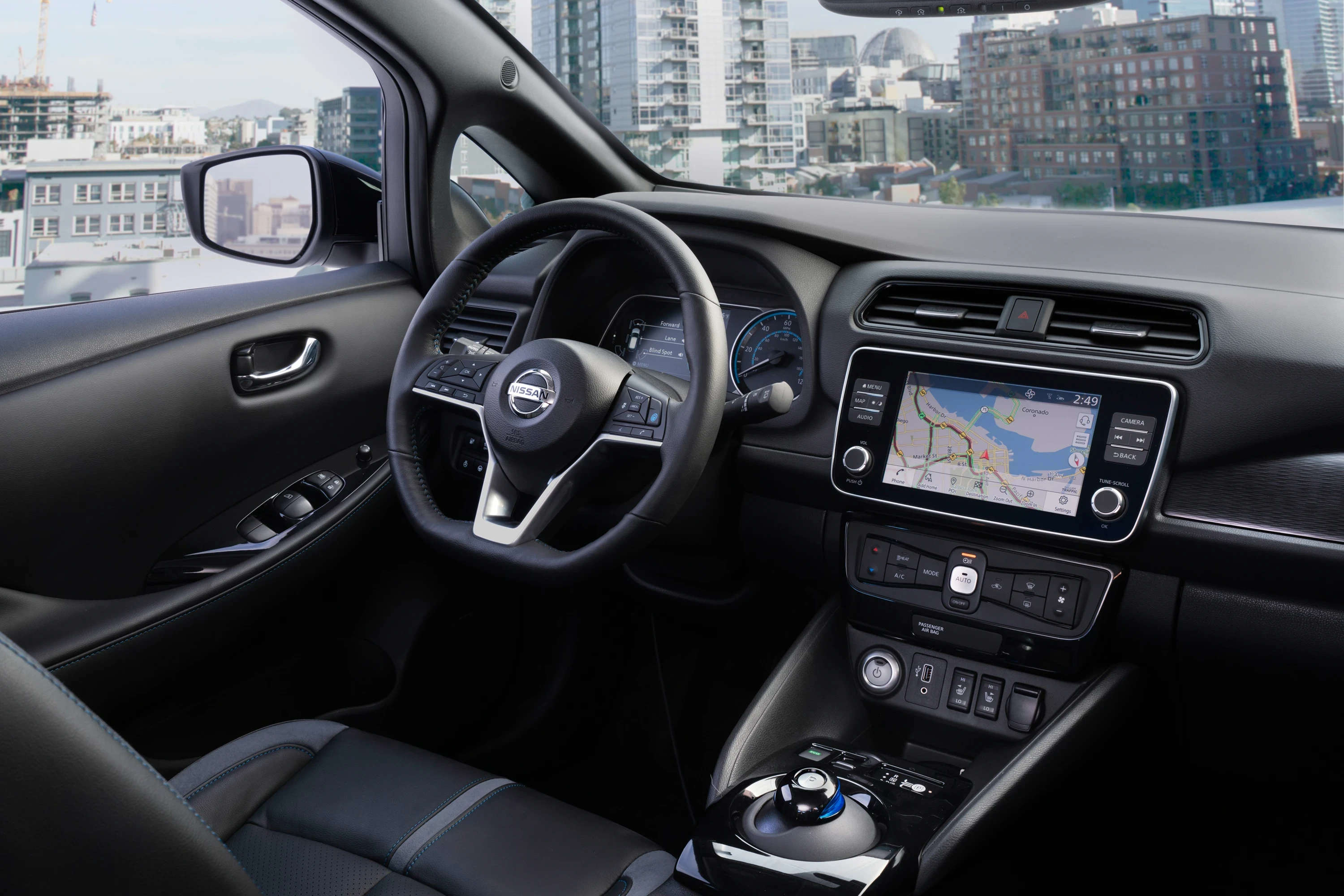 Nissan Leaf e+ 62 kWh interior view
