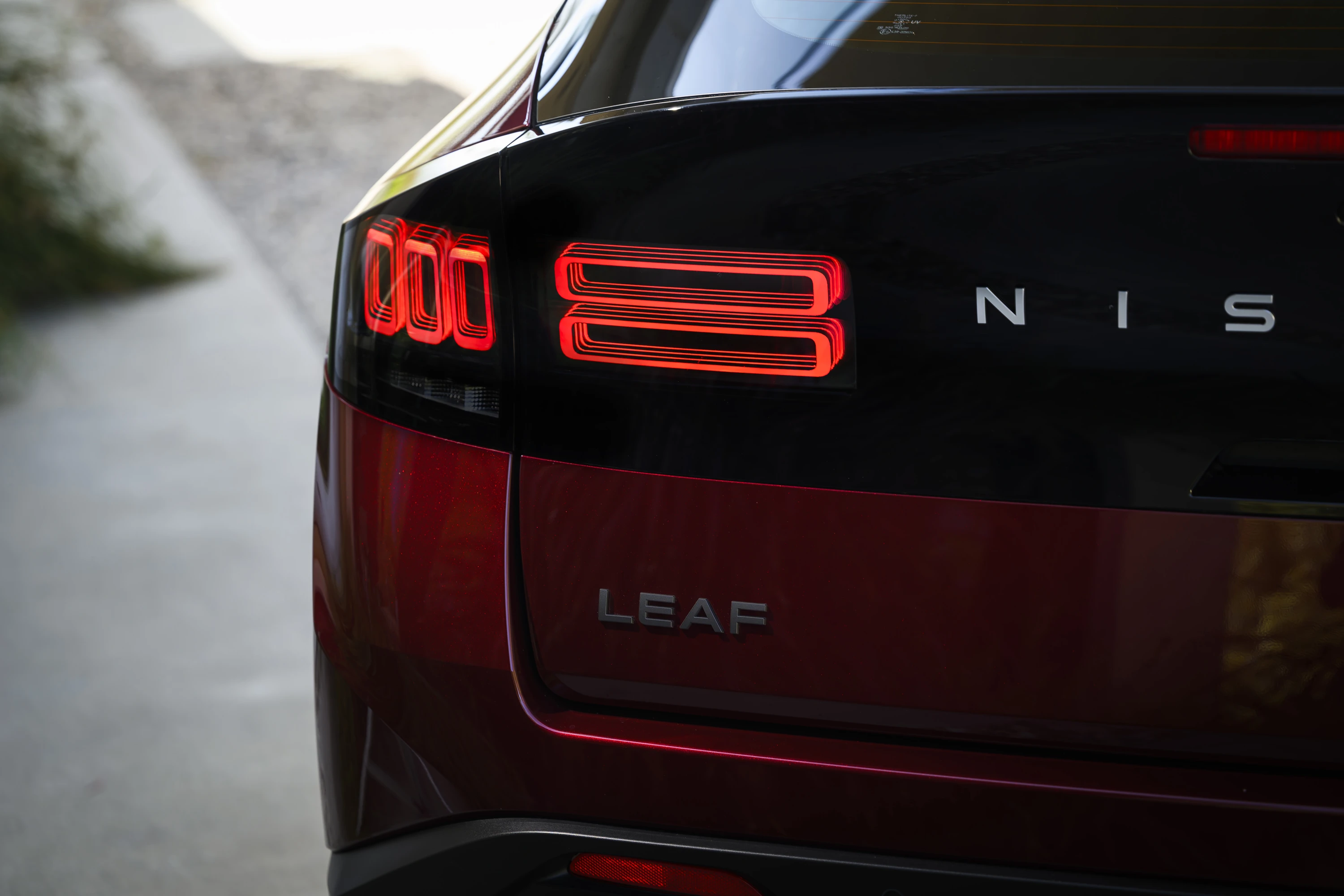 Nissan Leaf Long Range taillights view