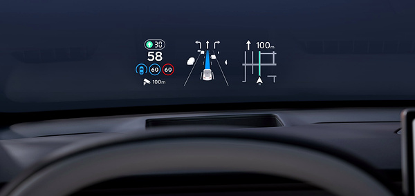 Onvo L60 AWD headup view