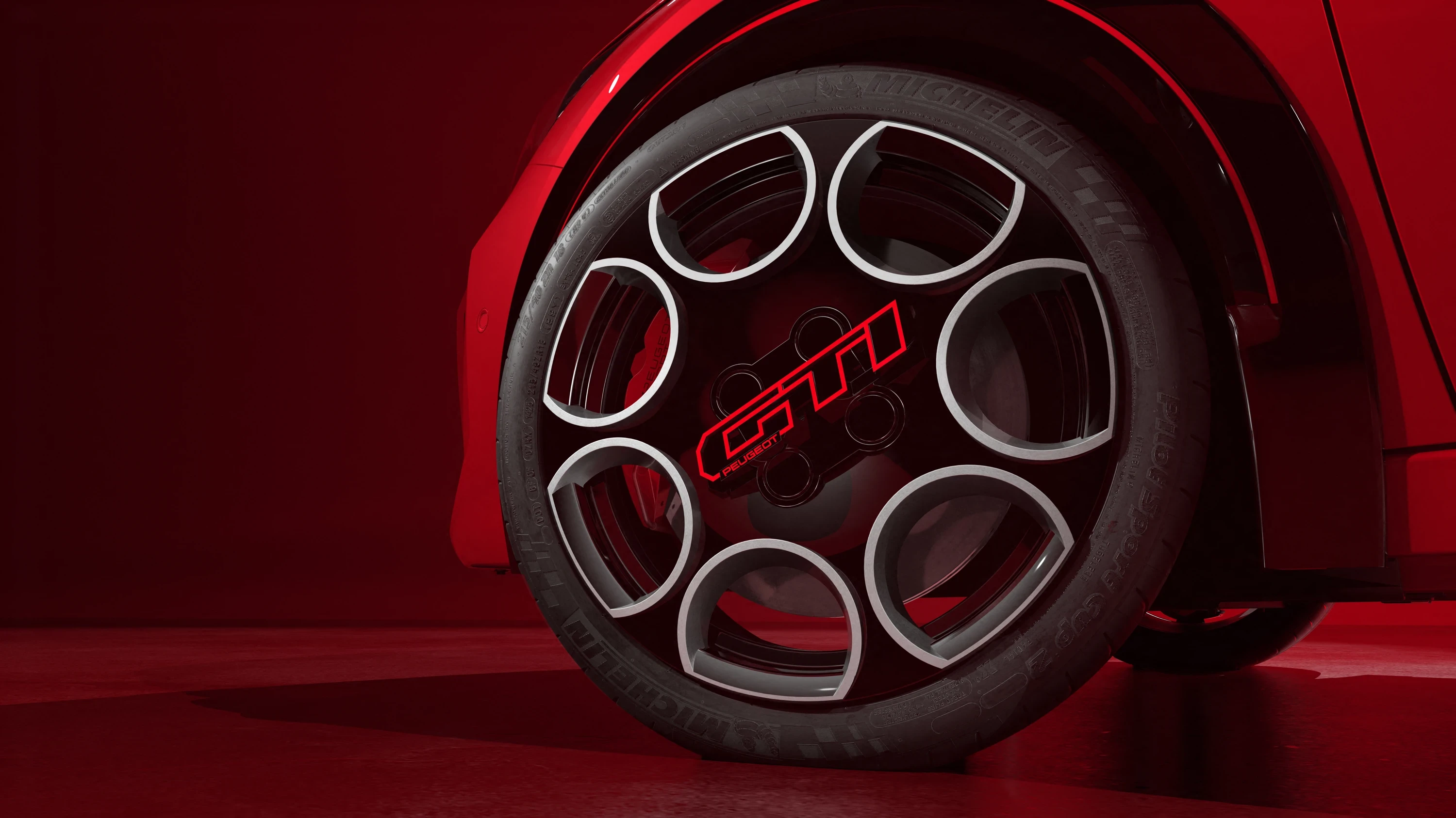 Peugeot E-208 GTi wheels view