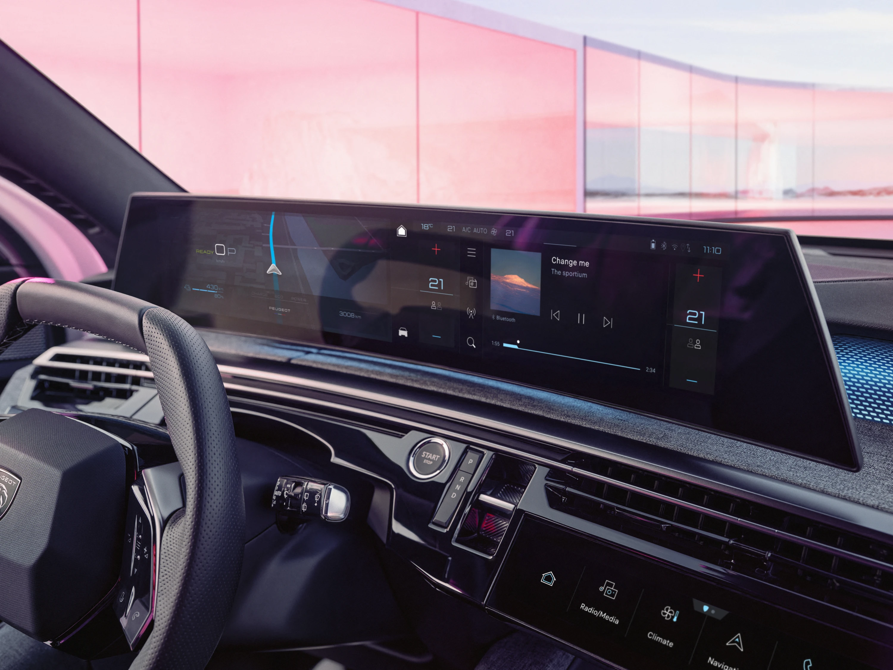Peugeot E-3008 Long Range screens view