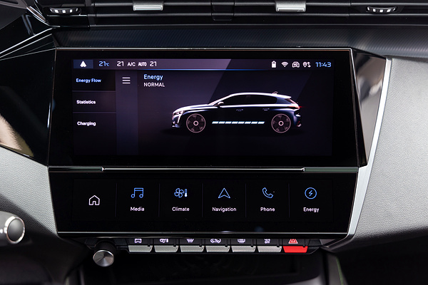 Peugot E-308 screens view
