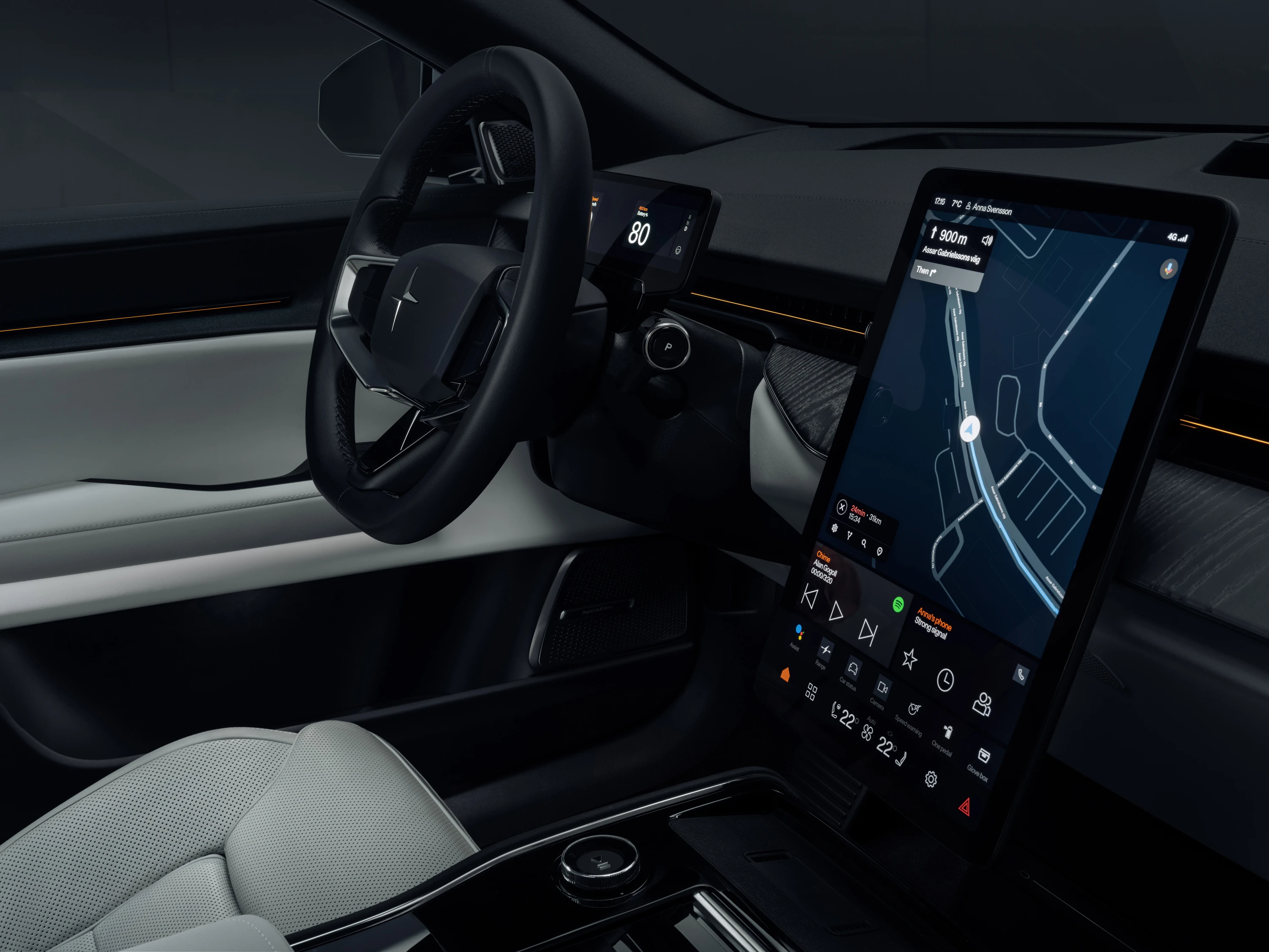 Polestar 3 Long Range Dual Motor Performance screens view