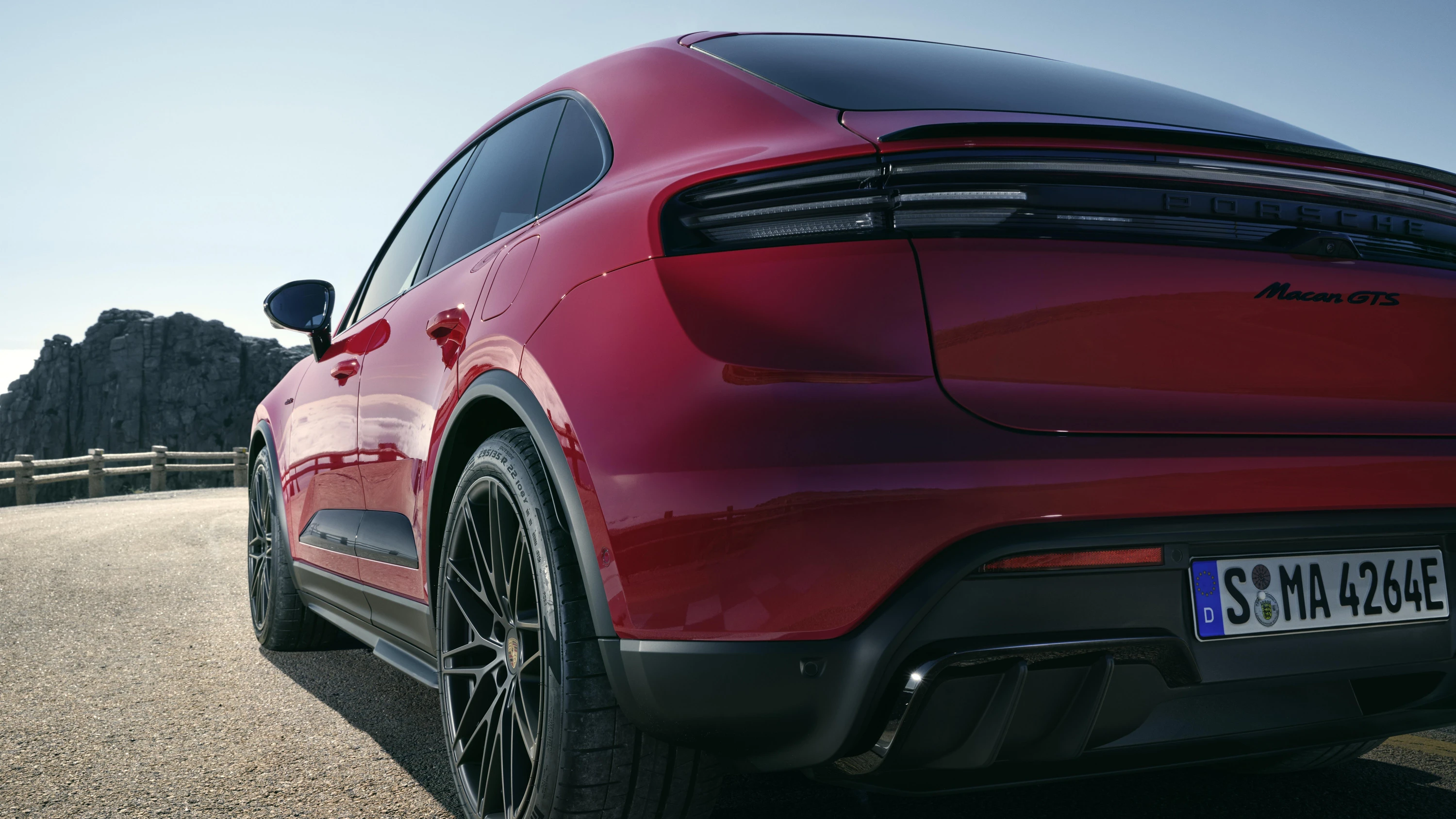 Porsche Macan GTS taillights view