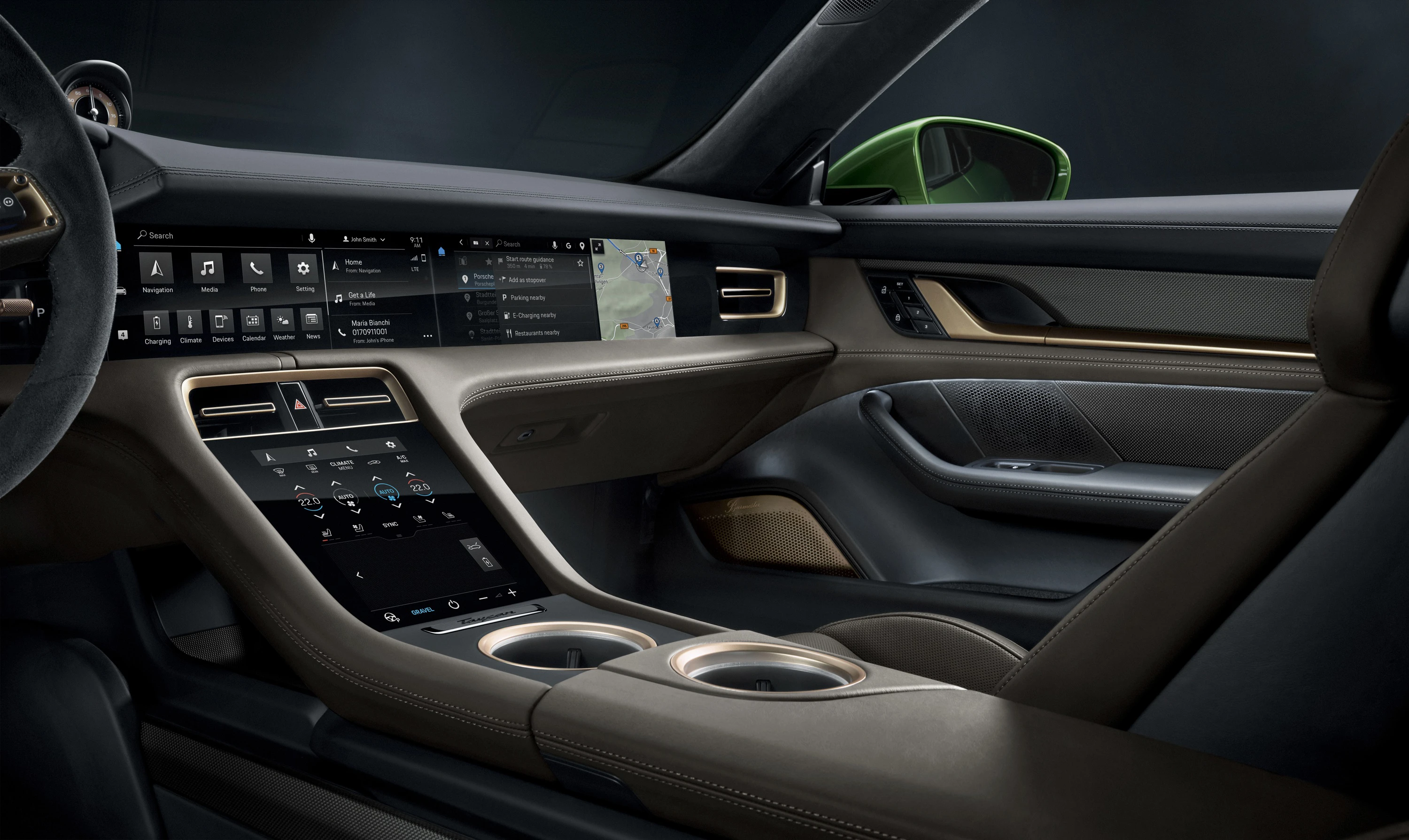 Porsche Taycan 4 Cross Turismo interior view