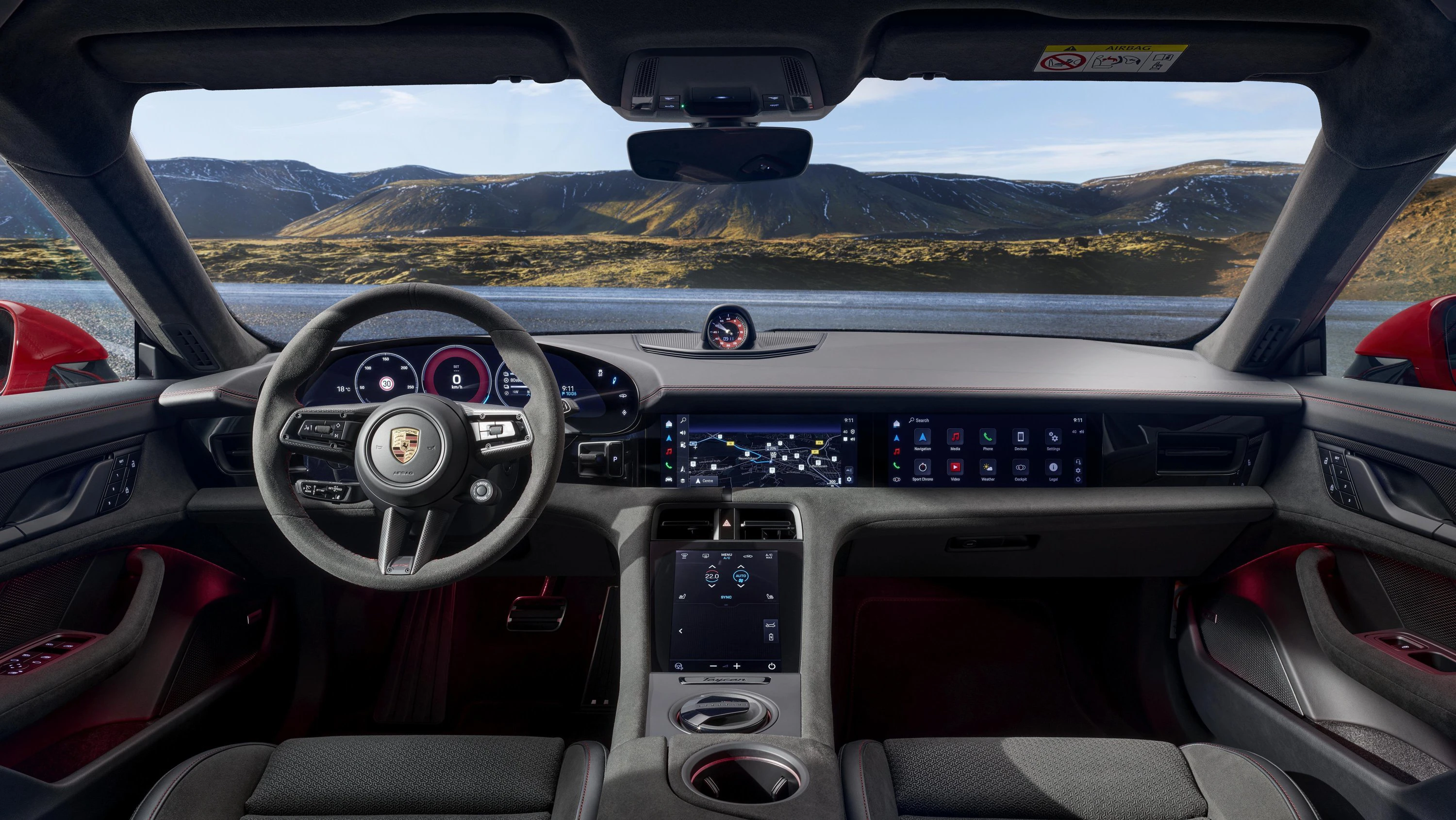 Porsche Taycan GTS interior view
