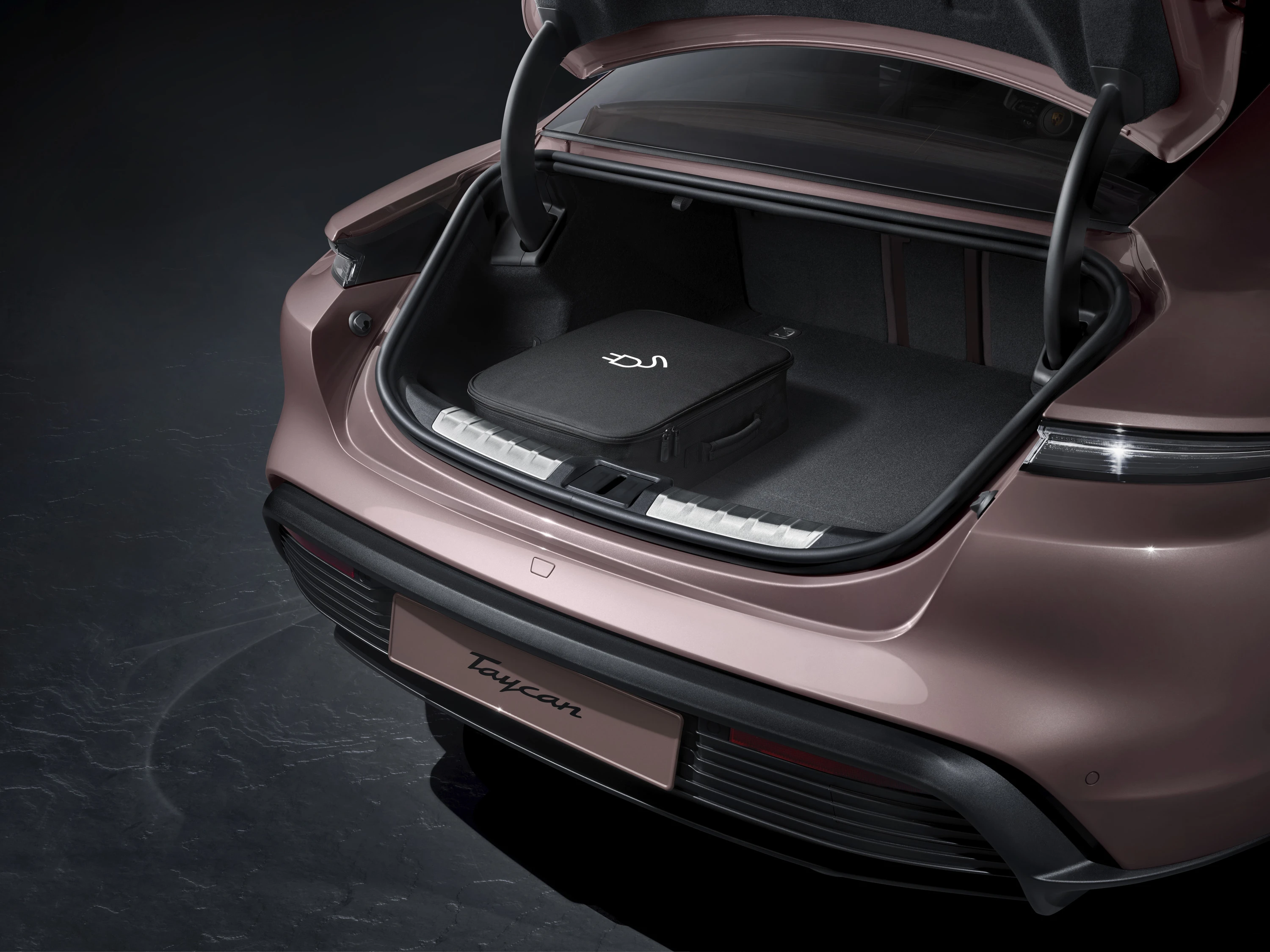 Porsche Taycan Turbo trunk view