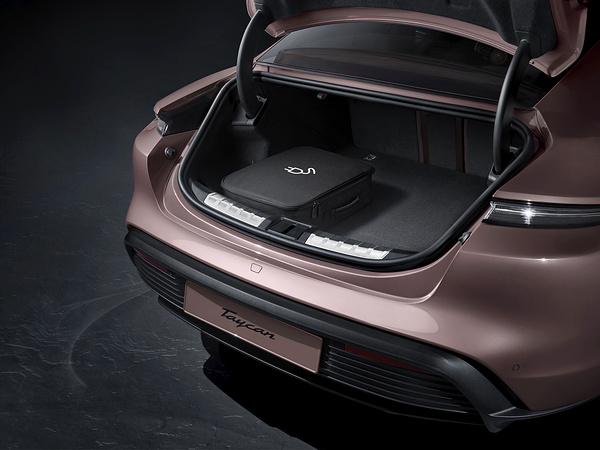 Porsche Taycan Turbo trunk view