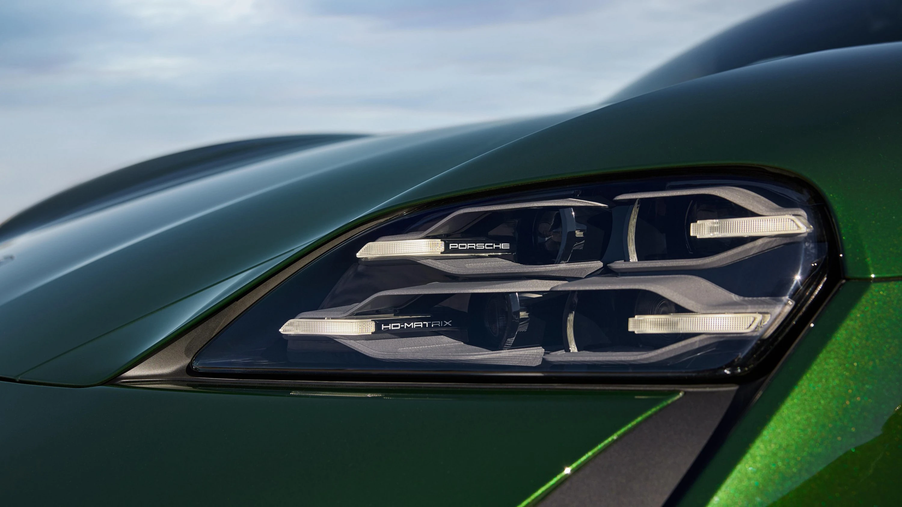 Porsche Taycan Turbo Cross Turismo headlights view