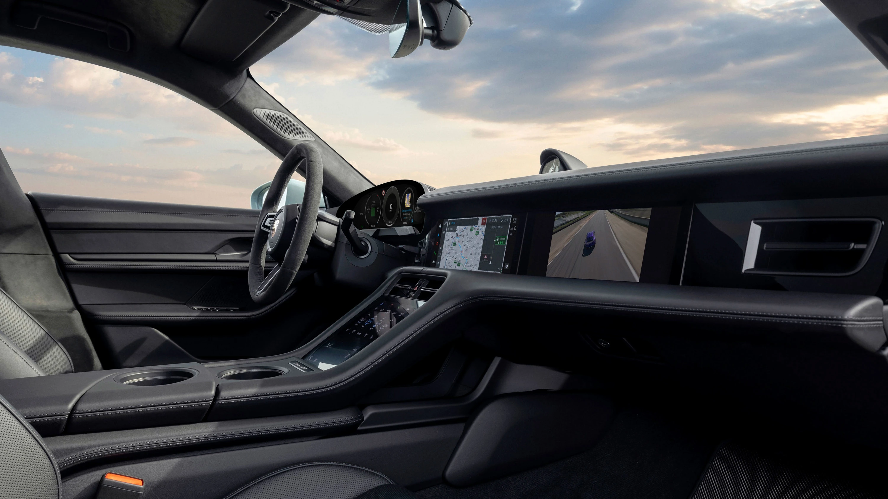 Porsche Taycan Turbo GT screens view