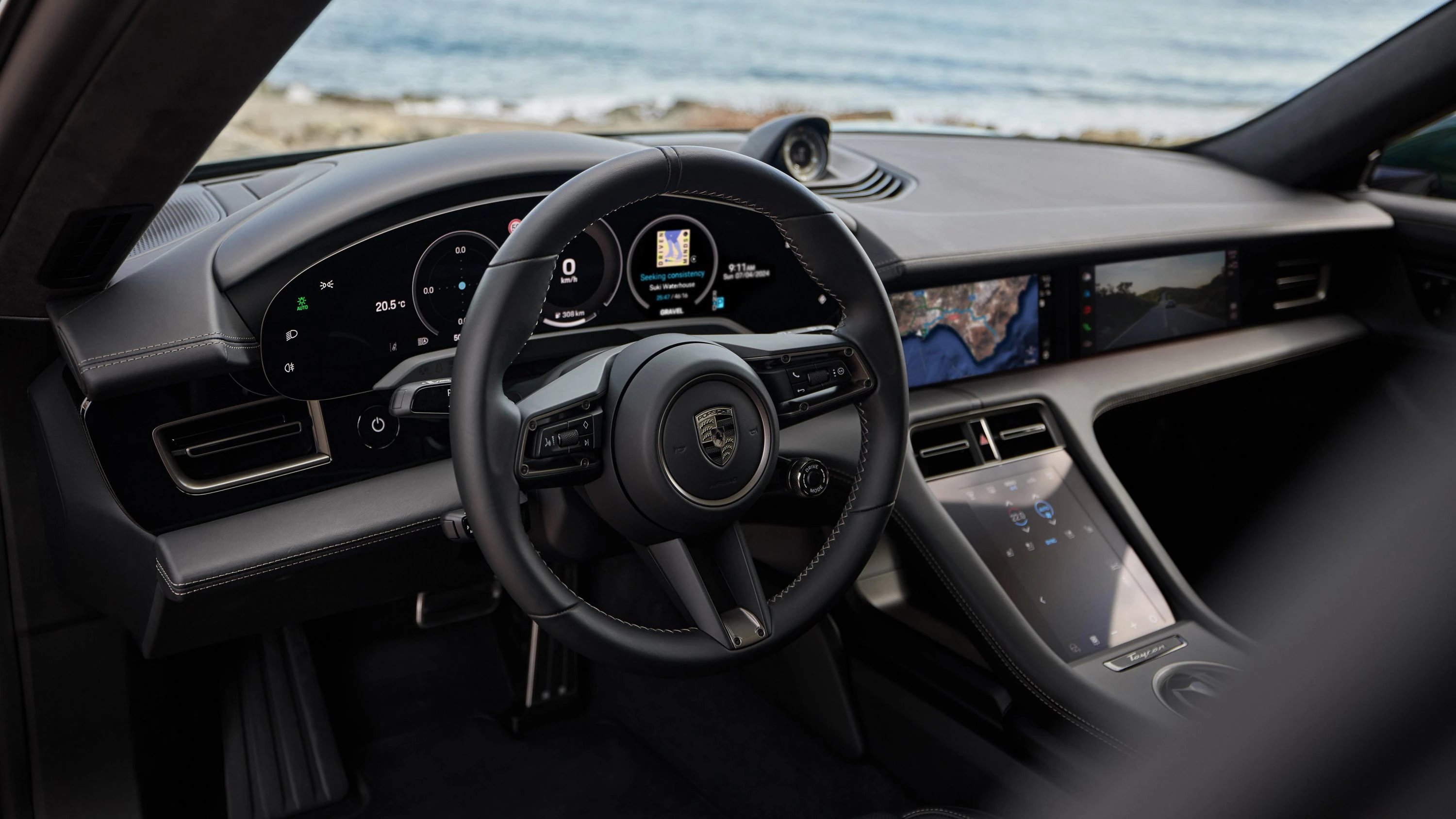 Porsche Taycan Turbo S Cross Turismo screens view