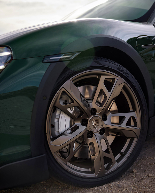 Porsche Taycan Turbo S Cross Turismo headlights view